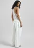 Halgar Frayed Seam Barrel-Leg Jeans - White sold by Frankie Shop