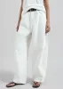 Halgar Frayed Seam Barrel-Leg Jeans - White sold by Frankie Shop