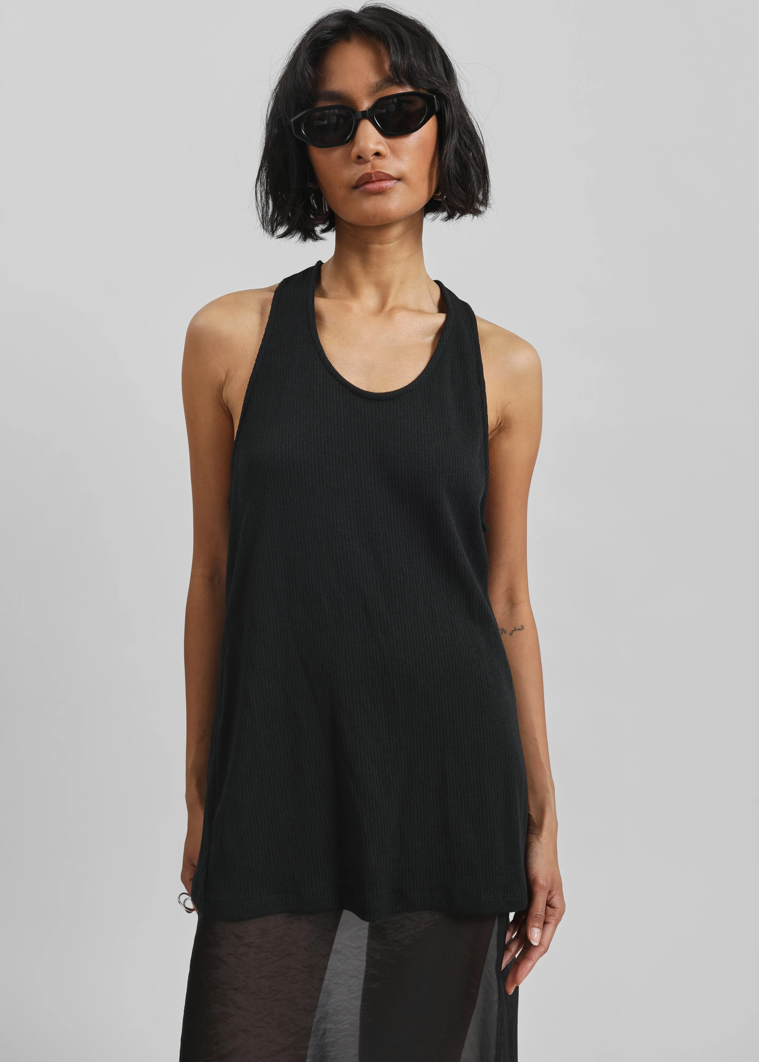Nox Ribbed Tank Top - Black sold by Frankie Shop product image thumbnail 2