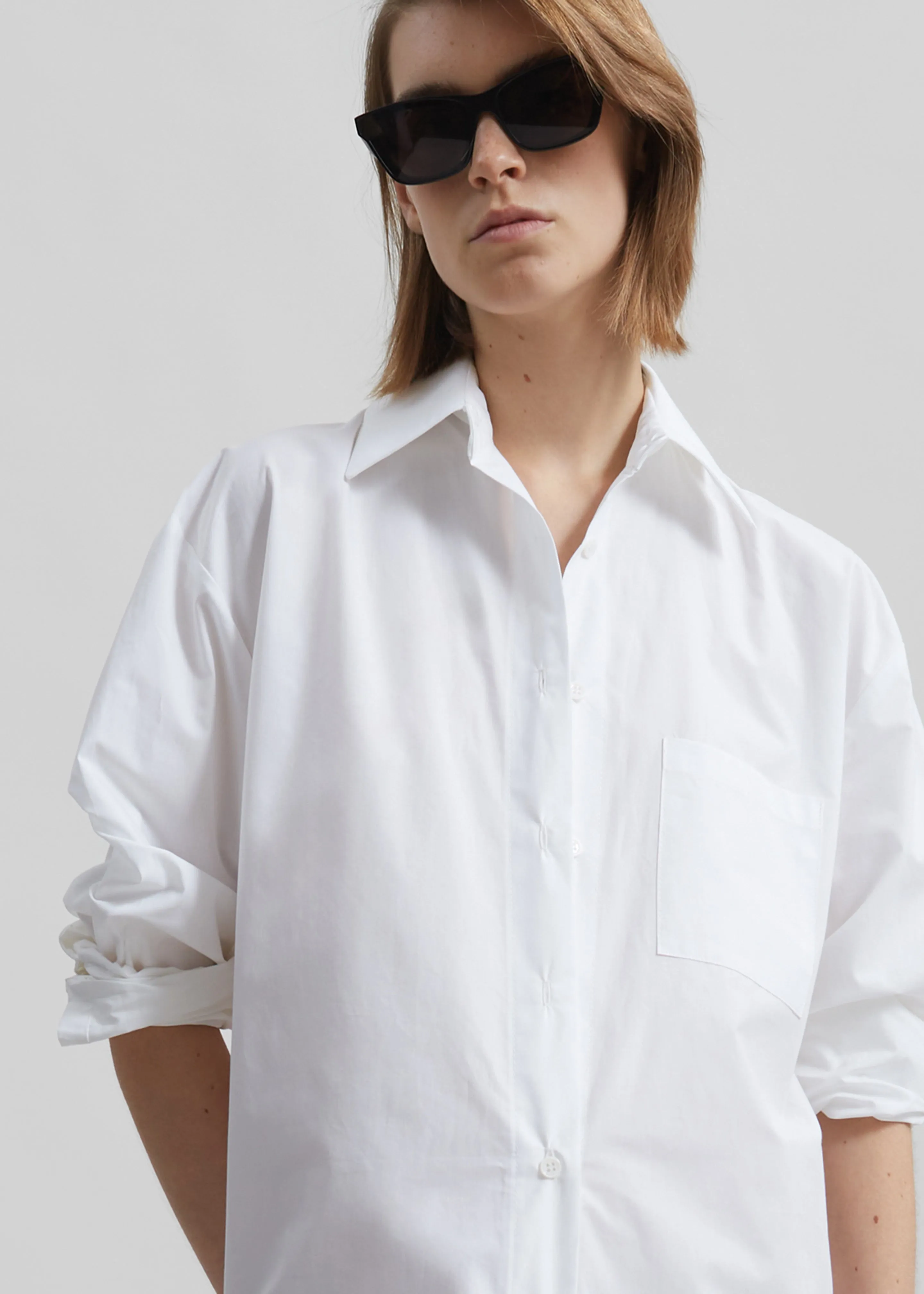 Helena Shirt Dress - White sold by Frankie Shop product image thumbnail 5