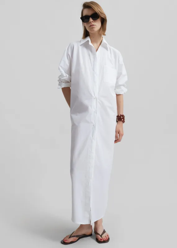Helena Shirt Dress - White sold by Frankie Shop