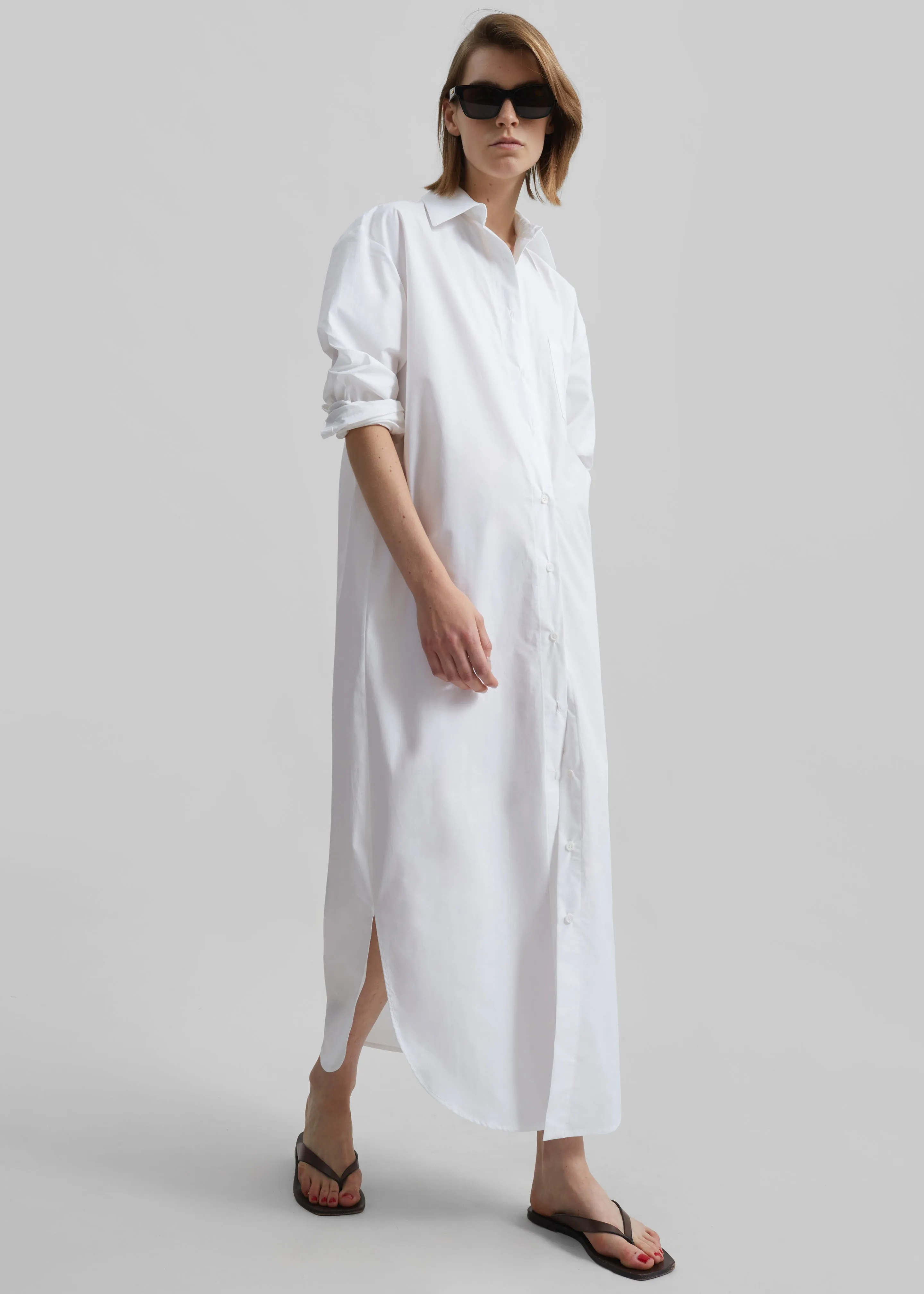 Helena Shirt Dress - White sold by Frankie Shop product image thumbnail 2