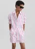 Lui Striped Cotton Shirt - White/Red Stripe sold by Frankie Shop
