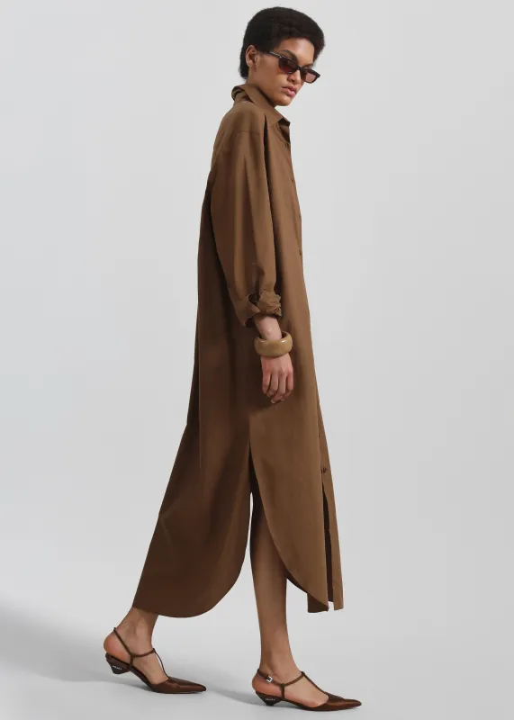 Helena Shirt Dress - Brown sold by Frankie Shop