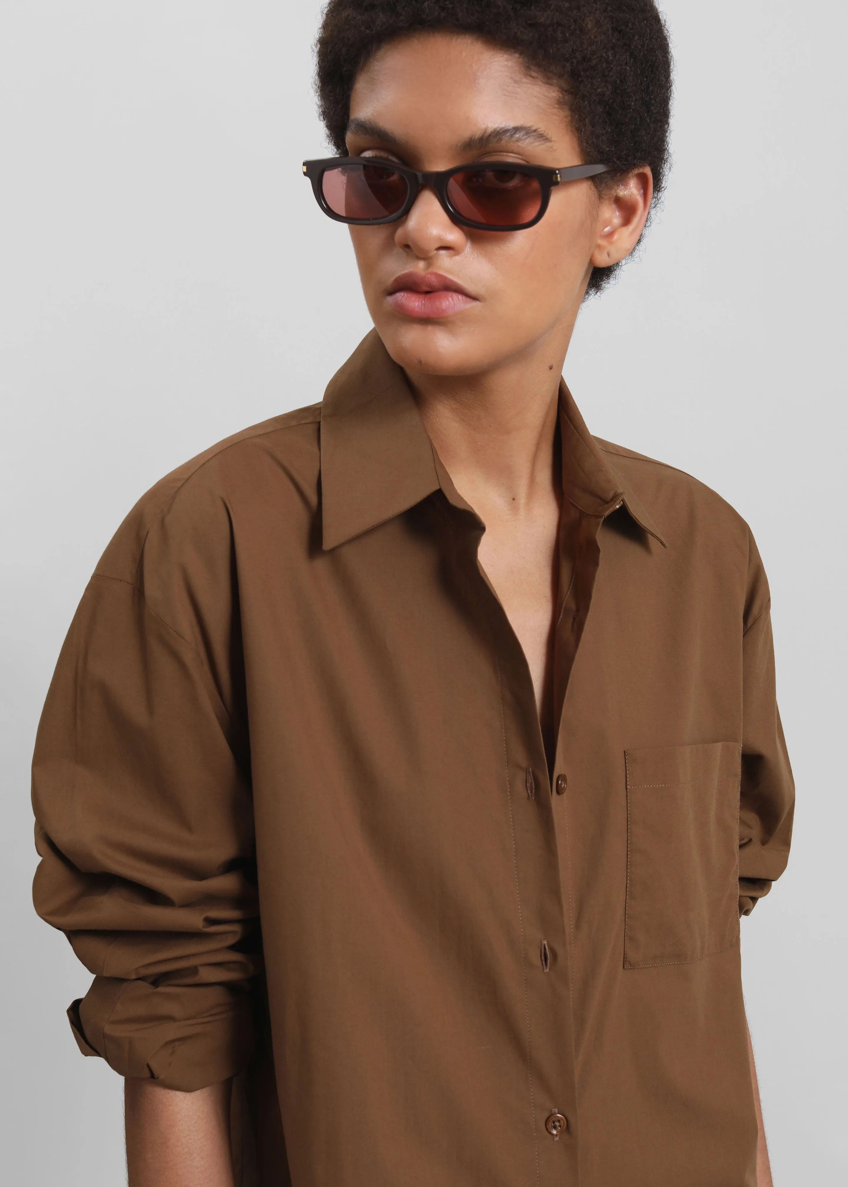 Helena Shirt Dress - Brown sold by Frankie Shop product image thumbnail 3