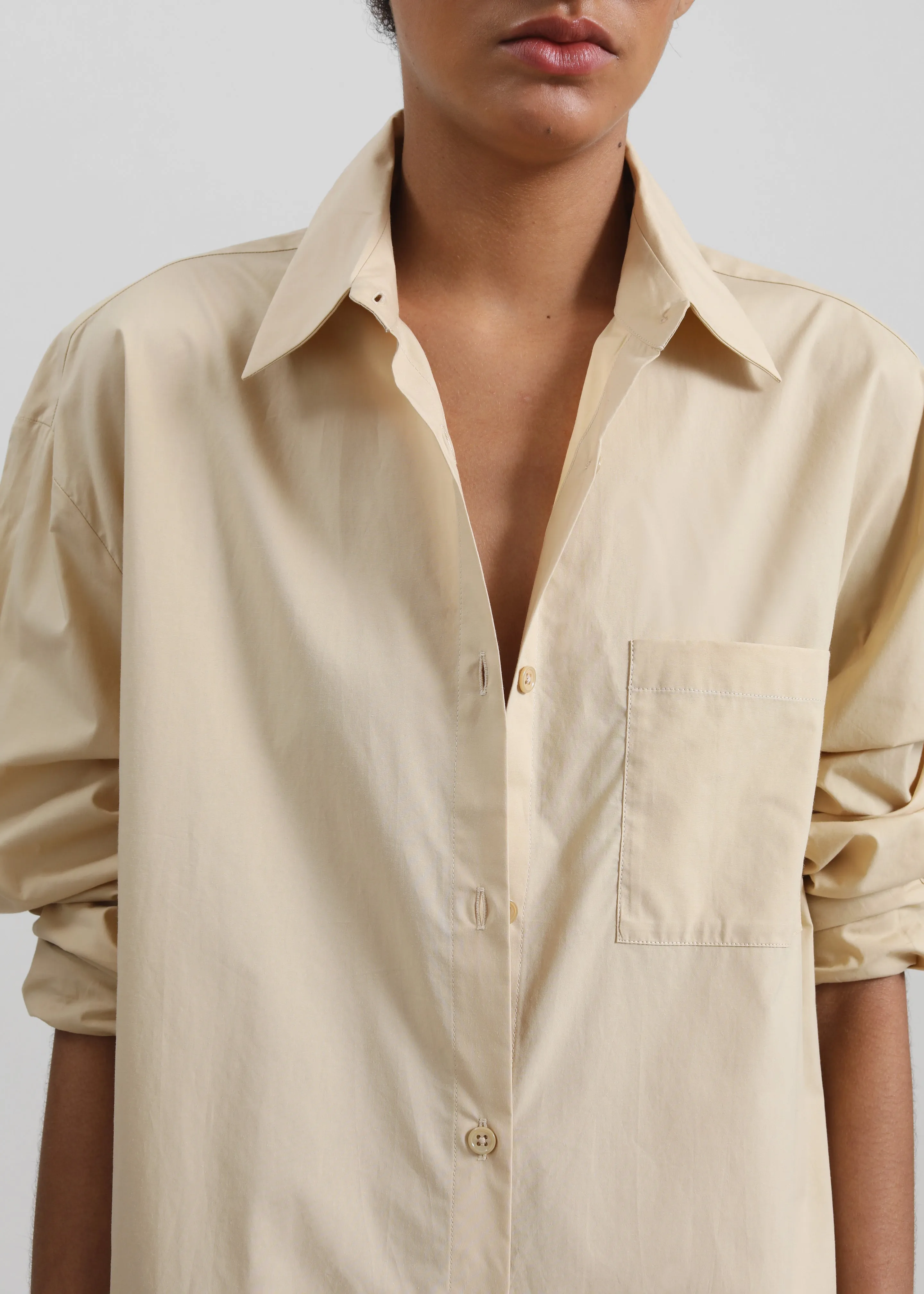 Helena Shirt Dress - Beige sold by Frankie Shop product image thumbnail 5