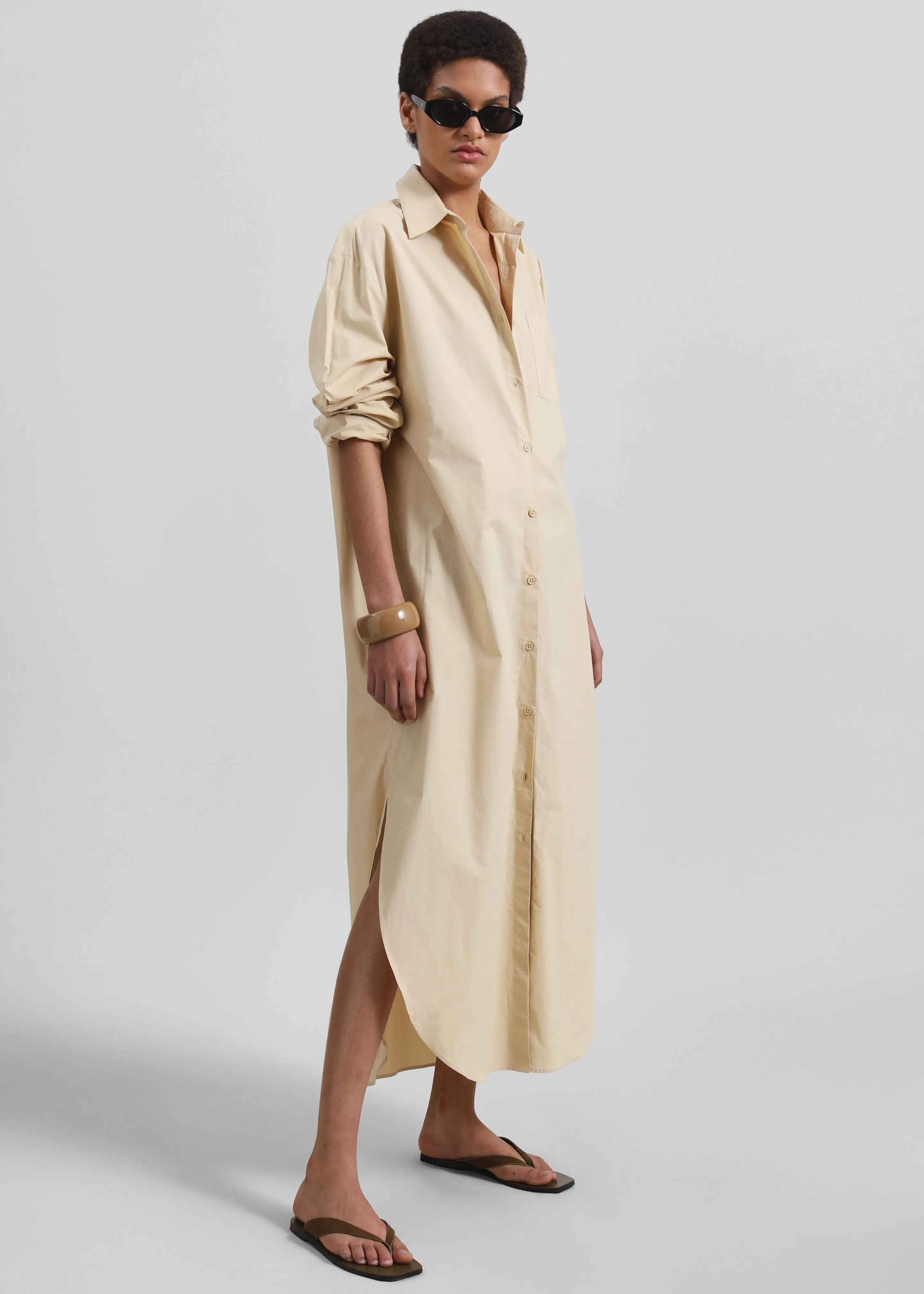 Helena Shirt Dress - Beige sold by Frankie Shop product image thumbnail 4