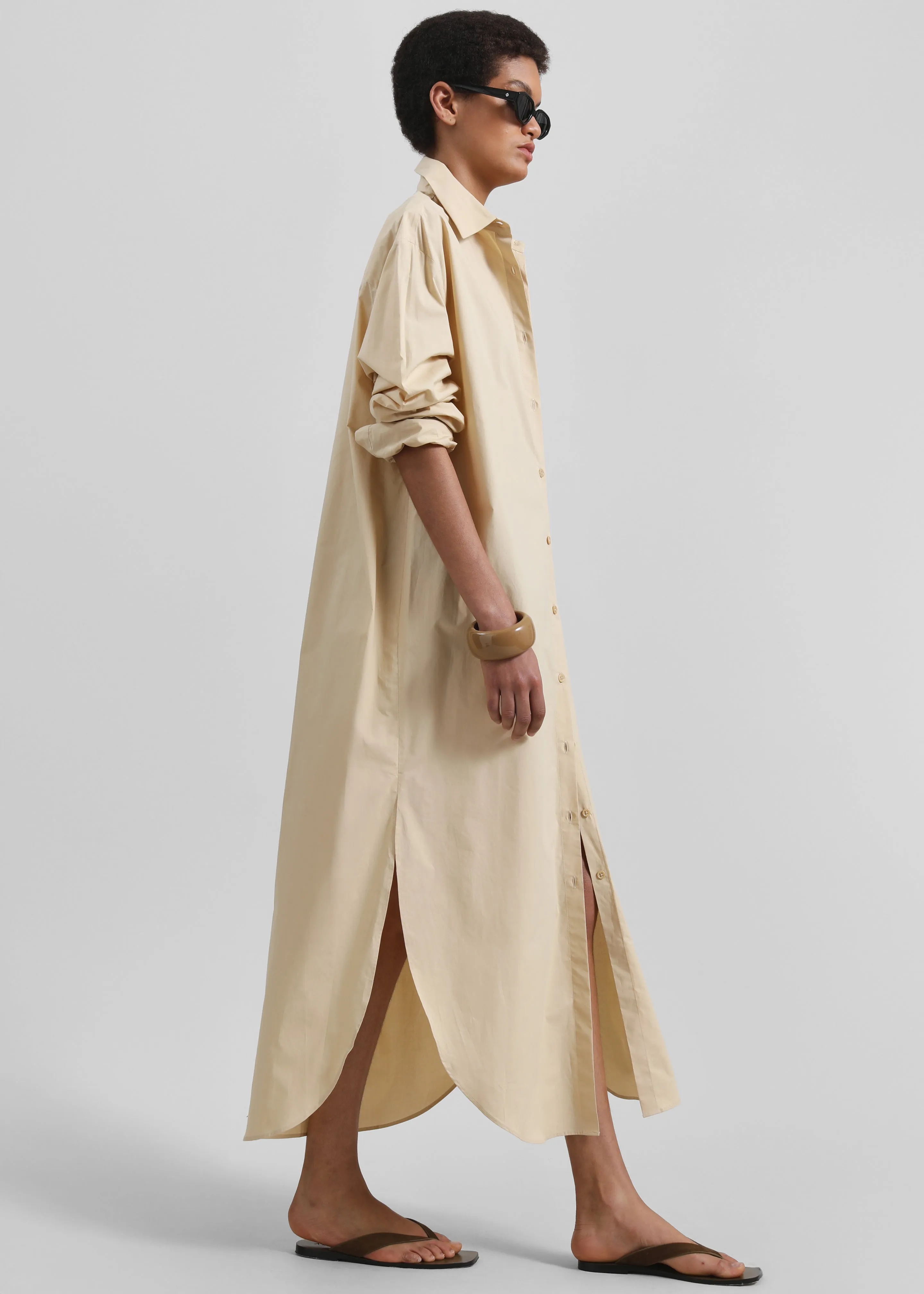 Helena Shirt Dress - Beige sold by Frankie Shop product image thumbnail 3