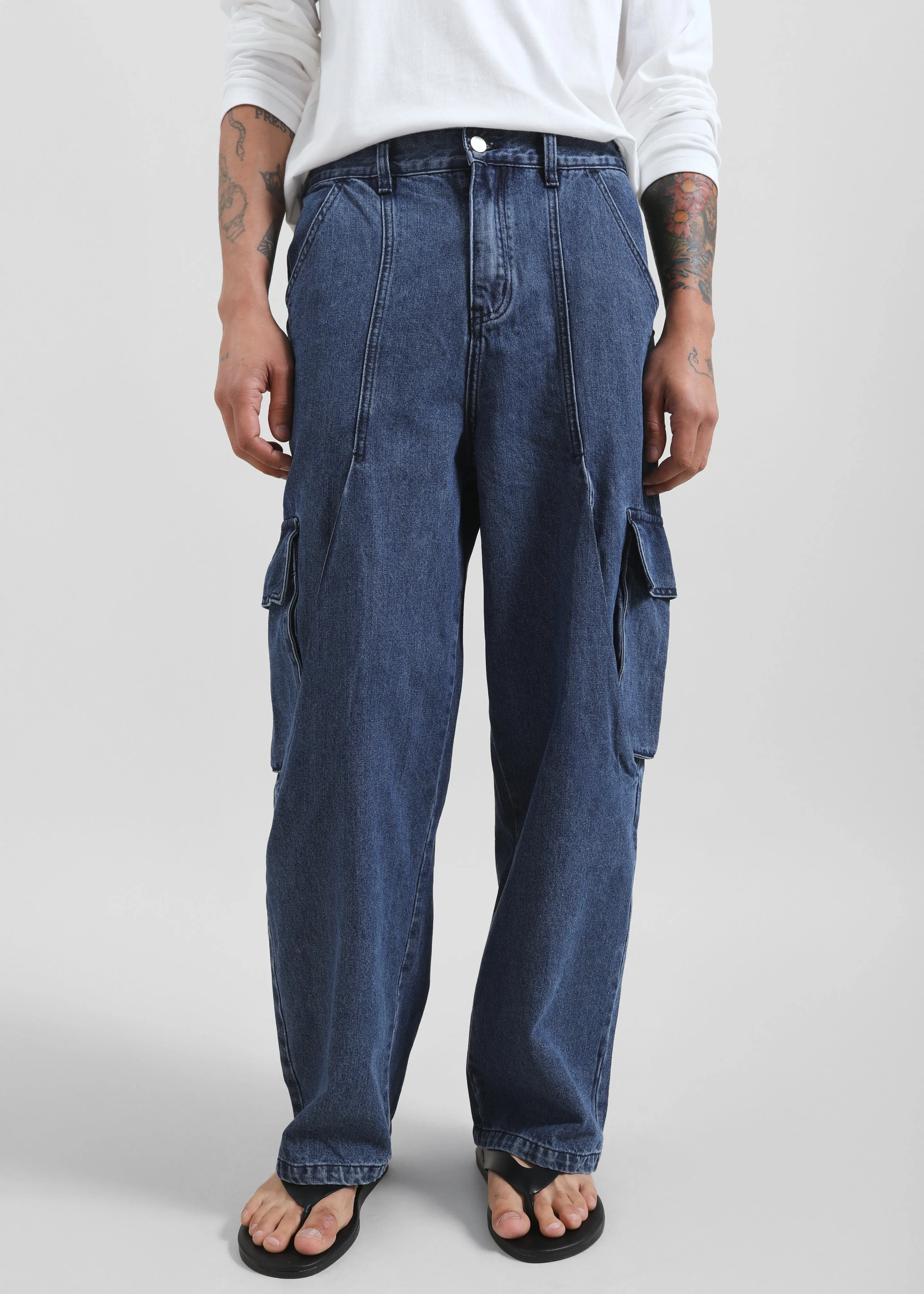 Stobra Cargo Jeans - Medium Wash sold by Frankie Shop product image thumbnail 2