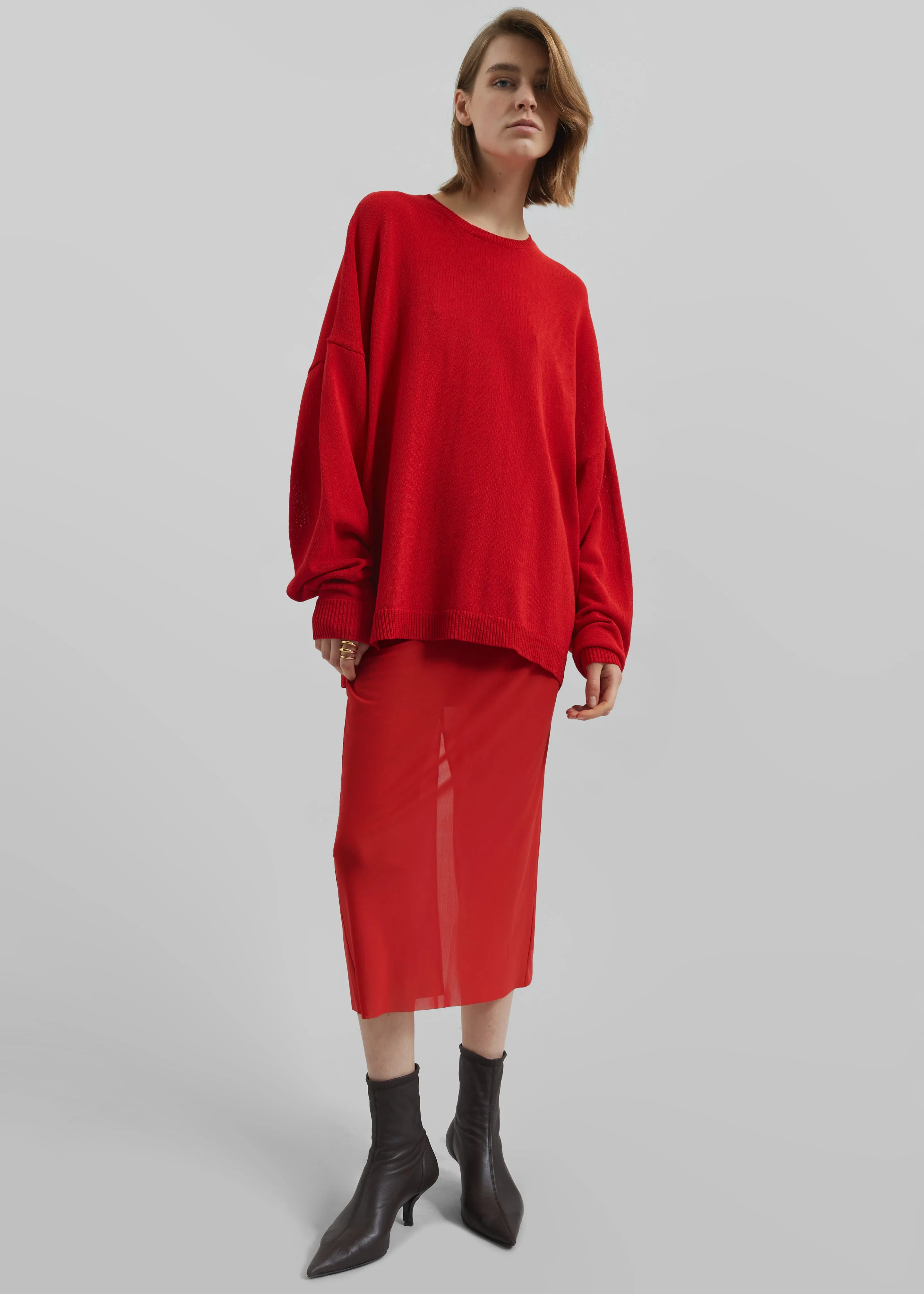 Suva Sheer Skirt - Red sold by Frankie Shop product image thumbnail 4