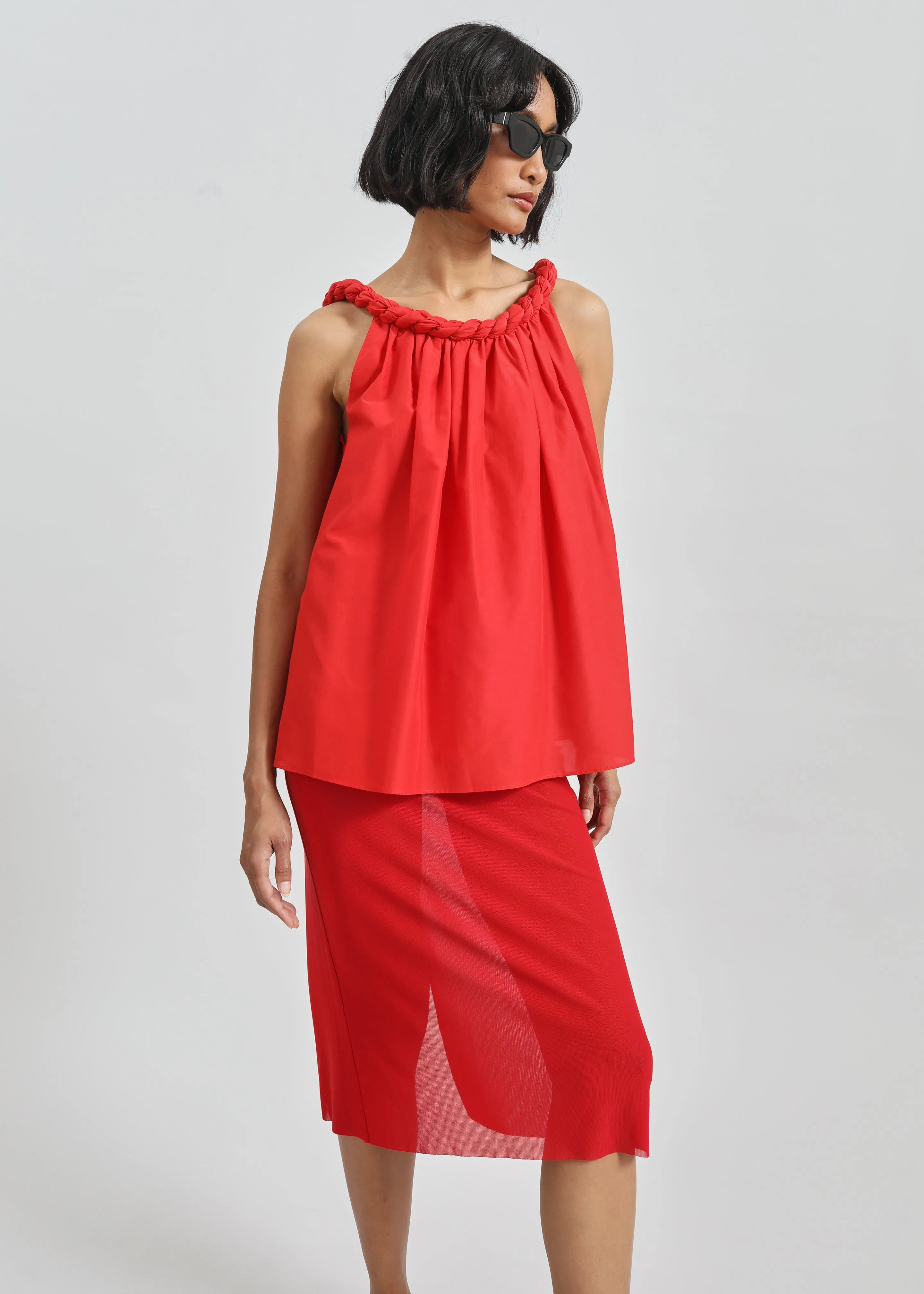 Suva Sheer Skirt - Red sold by Frankie Shop product image thumbnail 5