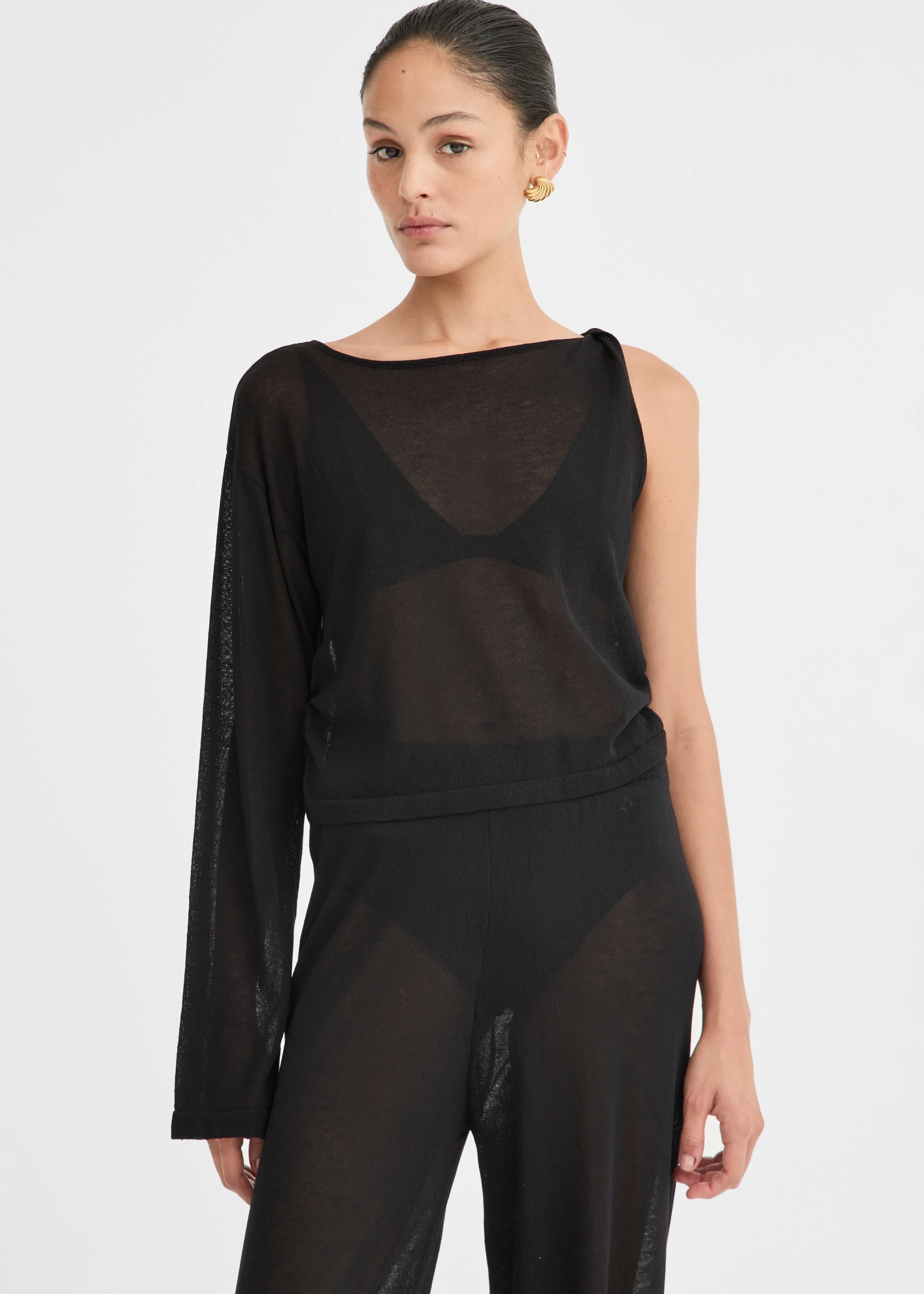 Solaqua Adele Knit Top - Noir sold by Frankie Shop product image thumbnail 2