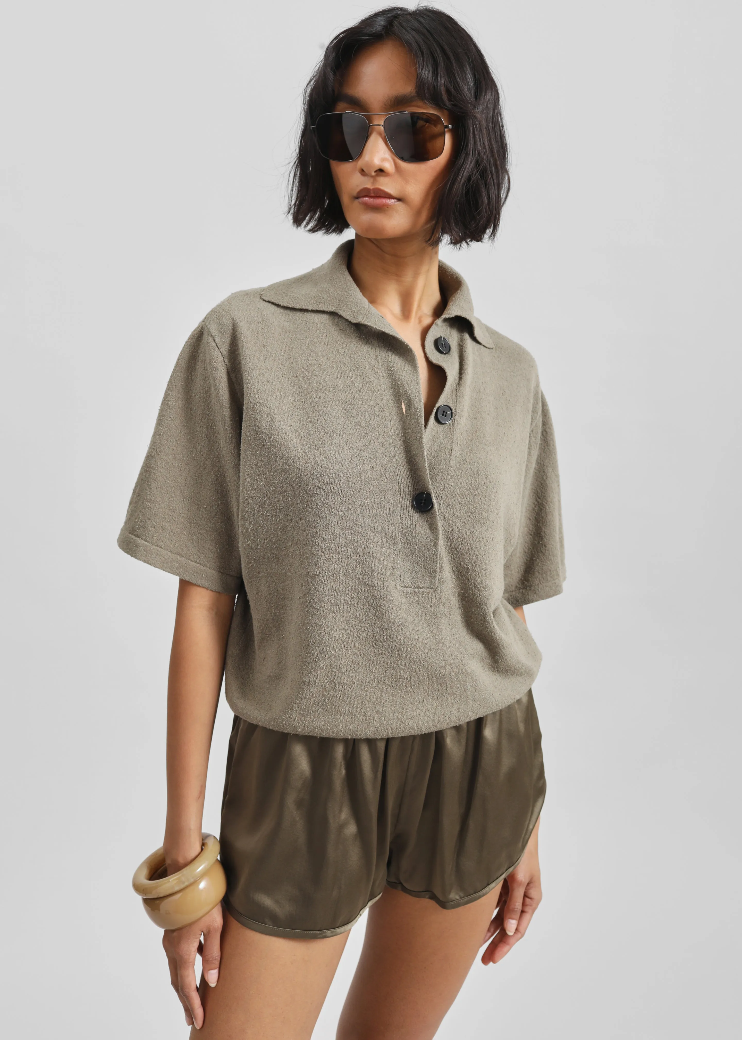 Christopher Esber Straccio Knitted Clean Polo - Eucalypt sold by Frankie Shop