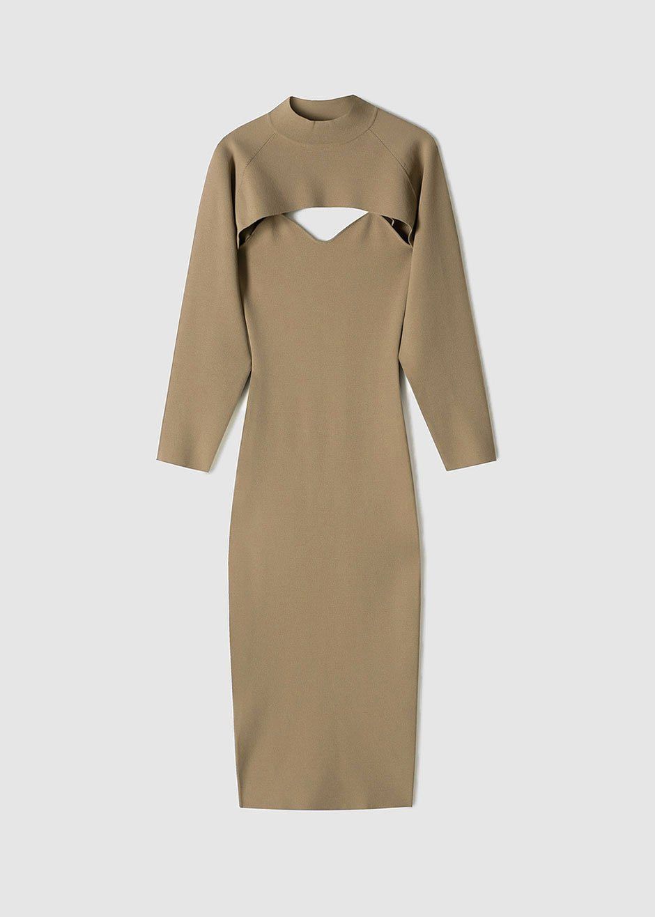 Nanushka Noa Knit Dress - Light Khaki sold by Frankie Shop product image thumbnail 7