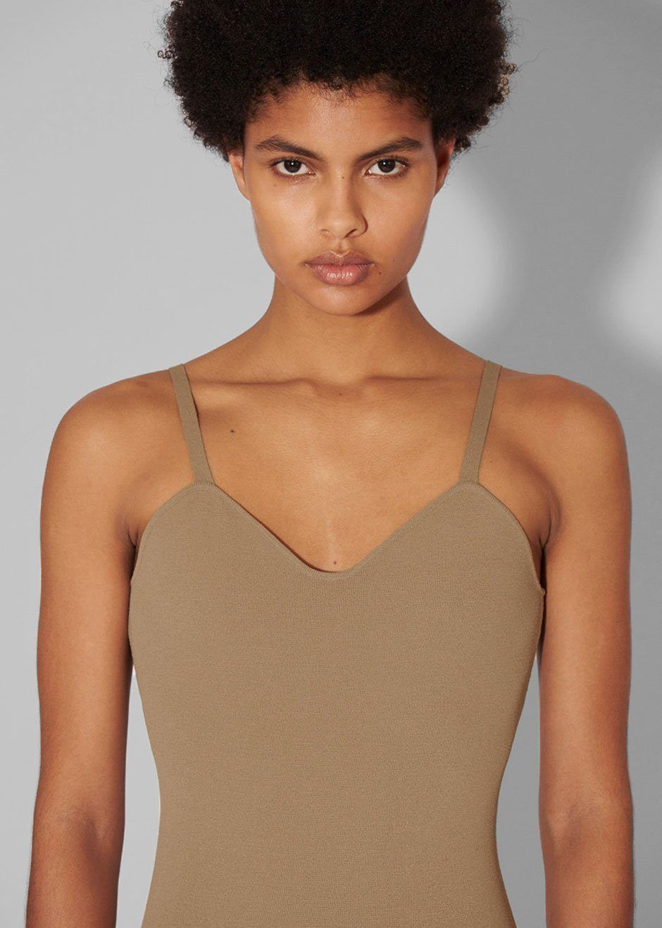 Nanushka Noa Knit Dress - Light Khaki sold by Frankie Shop product image thumbnail 4