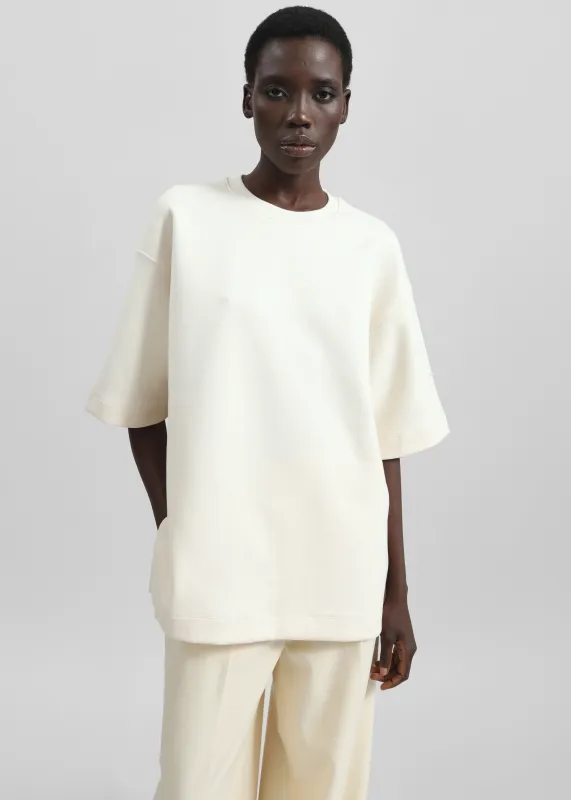 Melor Oversized T-Shirt - Cream sold by Frankie Shop