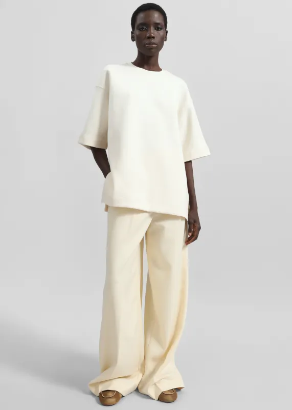 Kamila Wide Leg Trousers - Light Peach sold by Frankie Shop