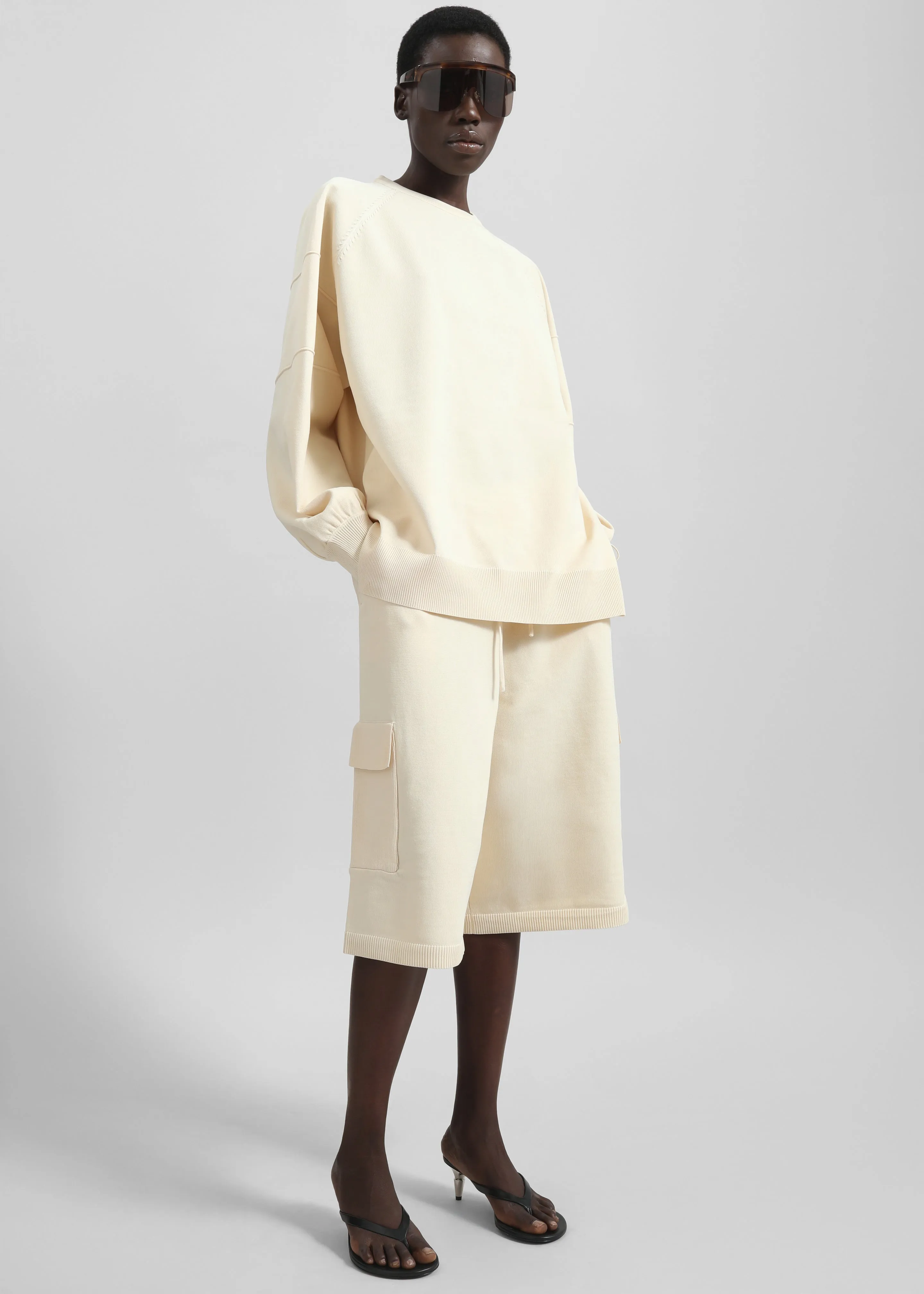 Wesra Knit Sweatshirt - Ecru sold by Frankie Shop product image thumbnail 5