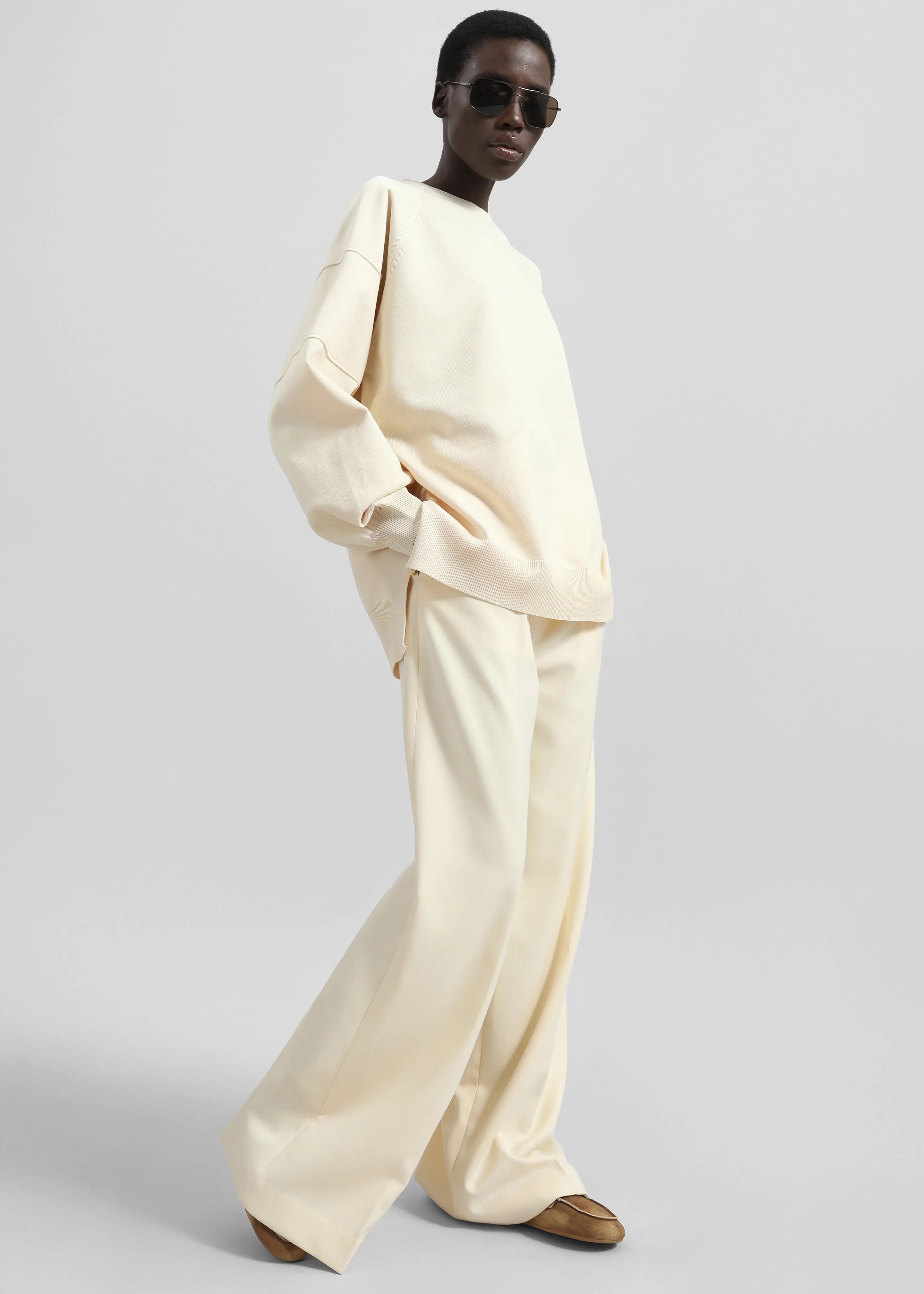 Wesra Knit Sweatshirt - Ecru sold by Frankie Shop product image thumbnail 4