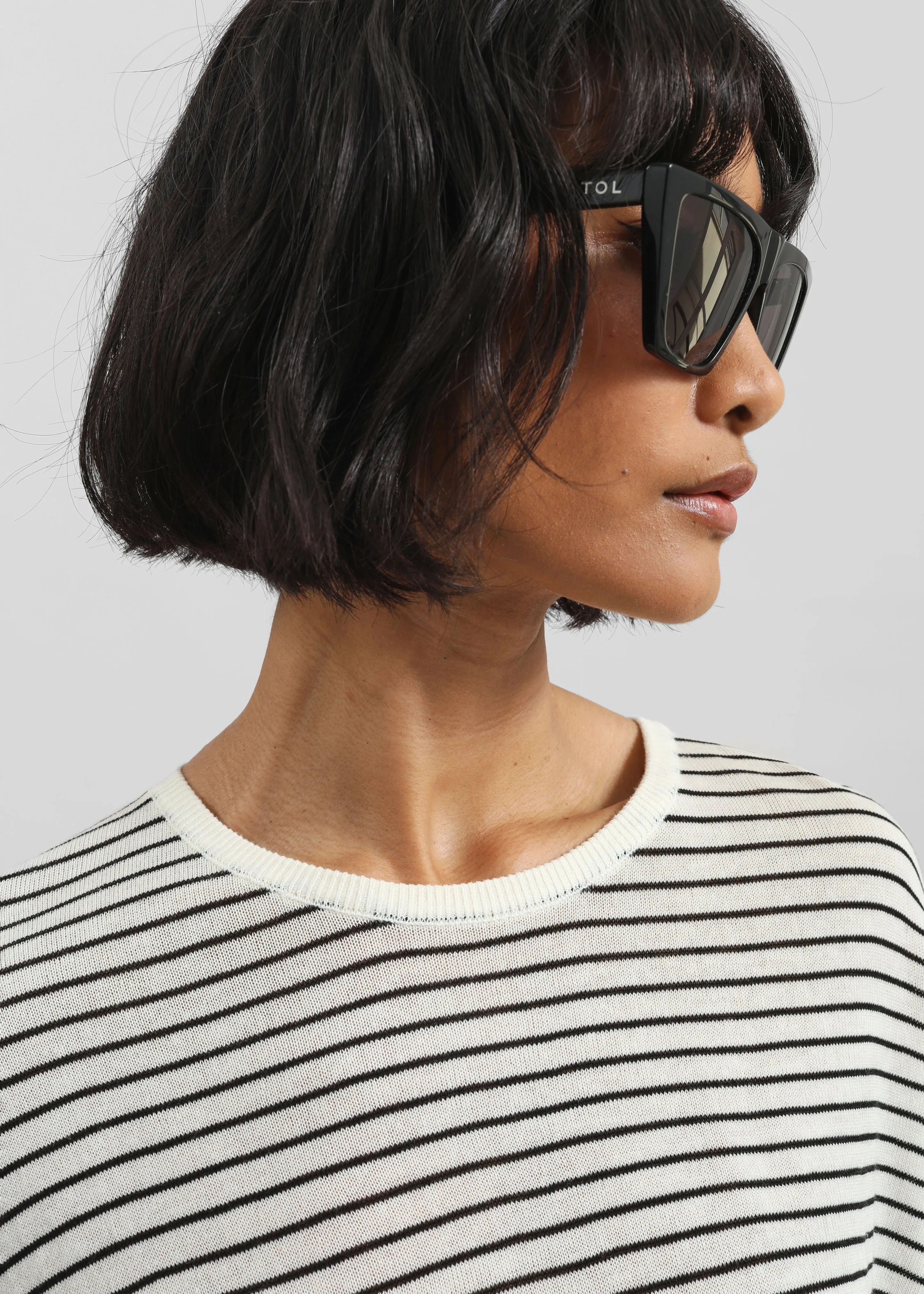 Iven Knit Pullover - White/Black Stripe sold by Frankie Shop product image thumbnail 3