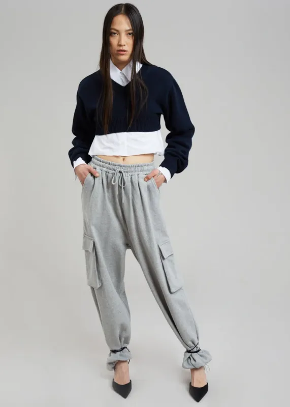 Chava Cargo Joggers - Heather Grey made by Frankie Shop