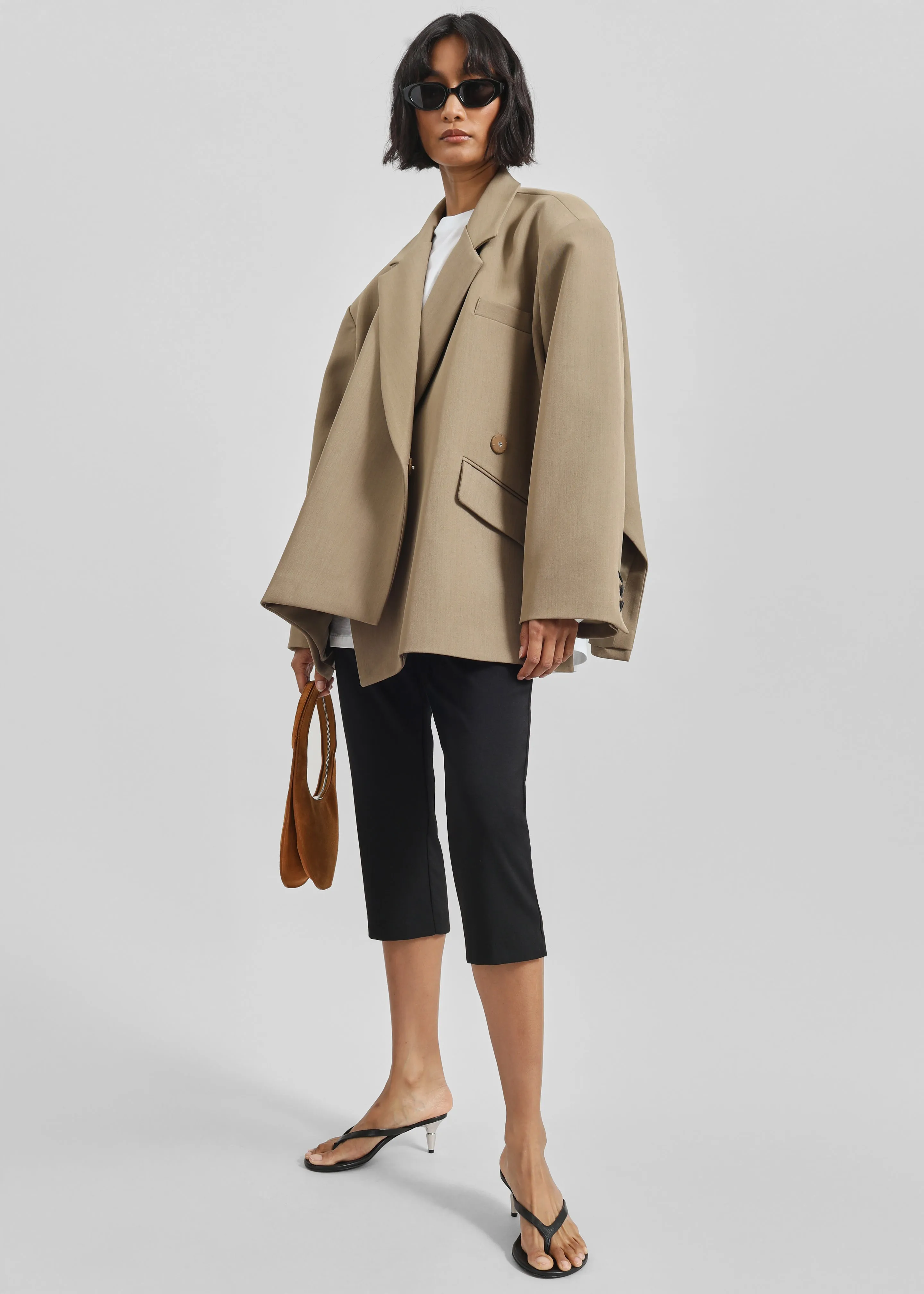 Coperni Suede Double Gusset Swipe Bag - Brown sold by Frankie Shop product image thumbnail 4