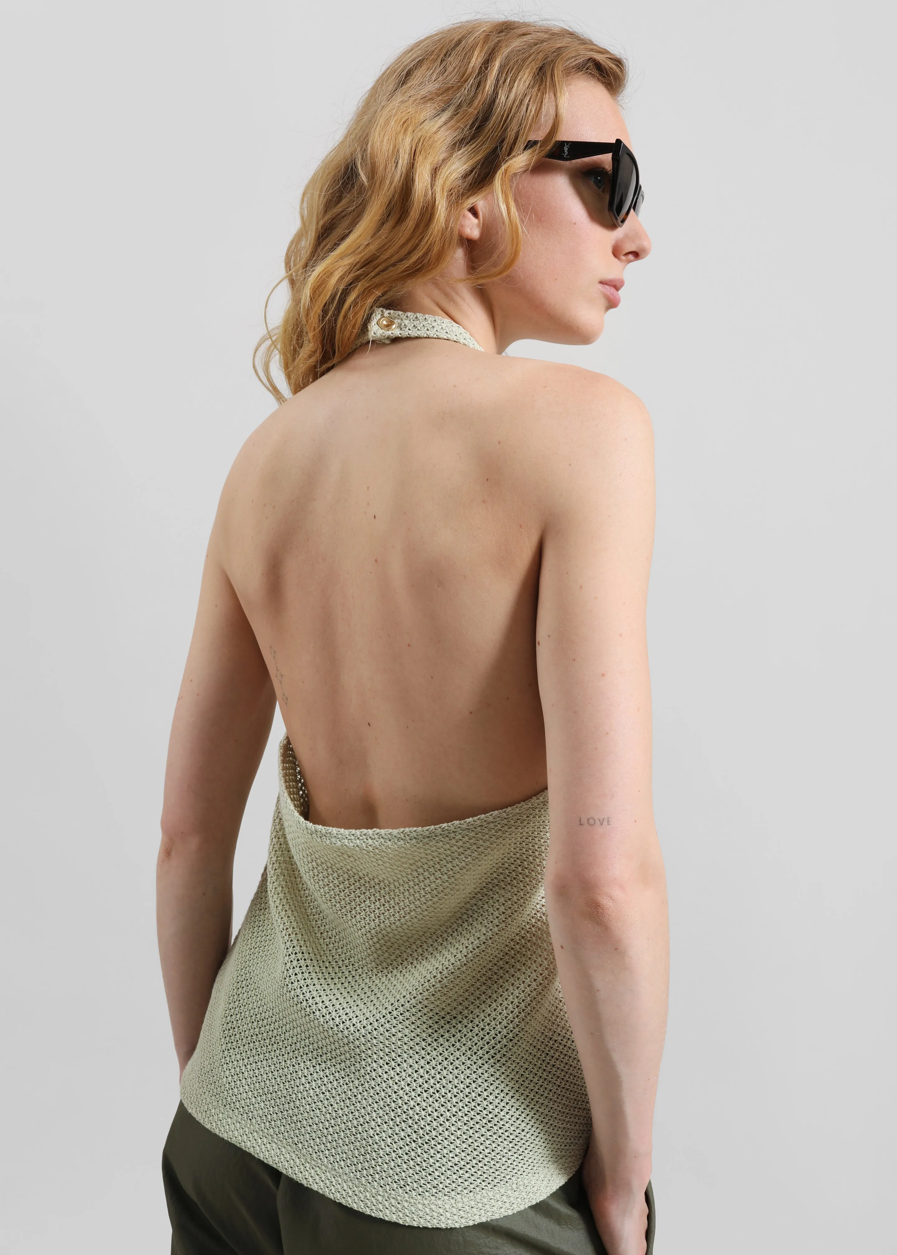 Lunel Knit Halter Top - Pale Green sold by Frankie Shop product image thumbnail 2