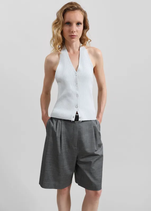 Himi Knit Halter Top - Stone sold by Frankie Shop