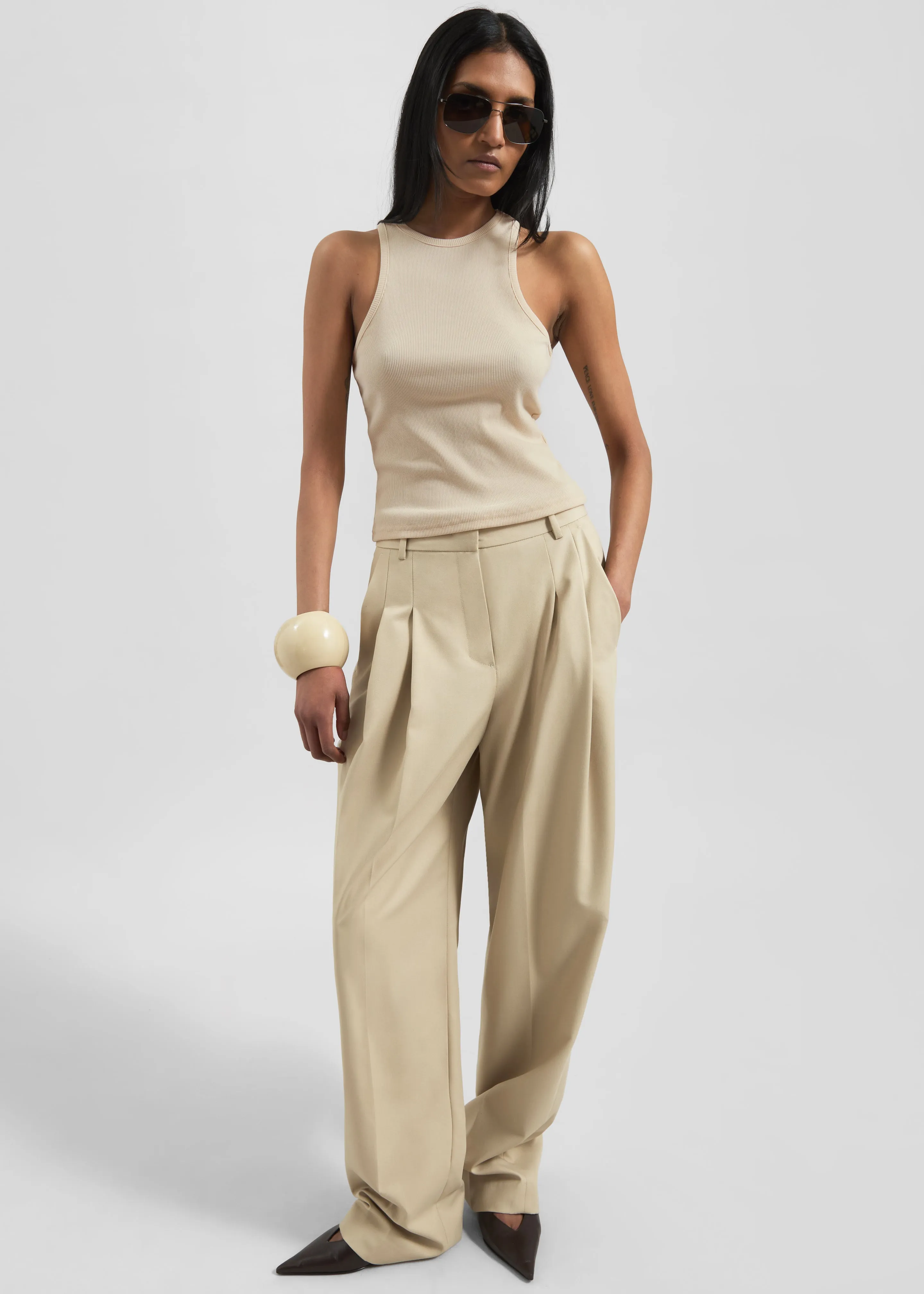 Jem Tank Top - Beige sold by Frankie Shop product image thumbnail 4