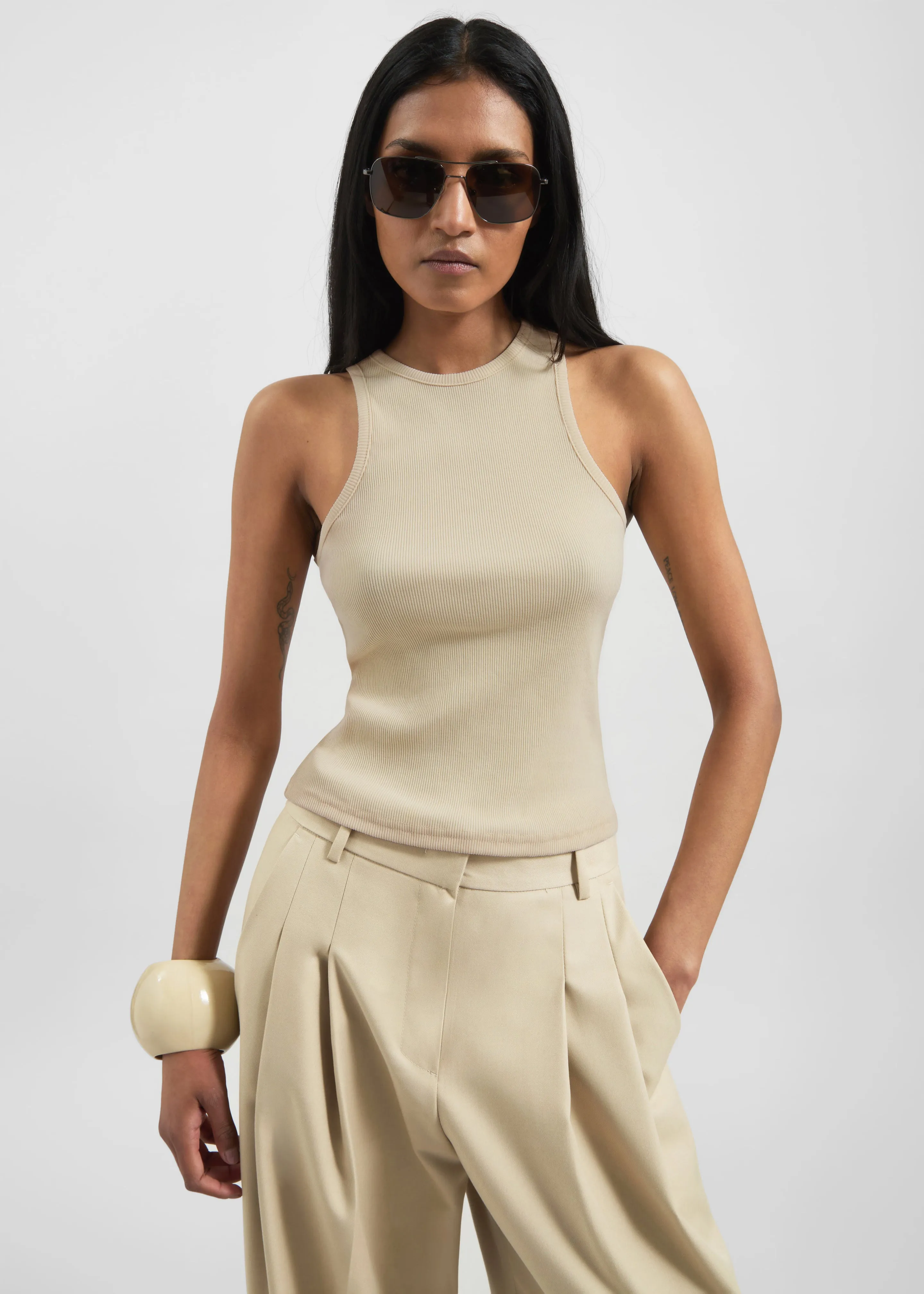 Jem Tank Top - Beige sold by Frankie Shop