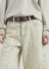 Haikure New Becky Fur Denim Shorts - Ecru sold by Frankie Shop