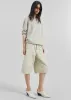 Haikure New Becky Fur Denim Shorts - Ecru sold by Frankie Shop