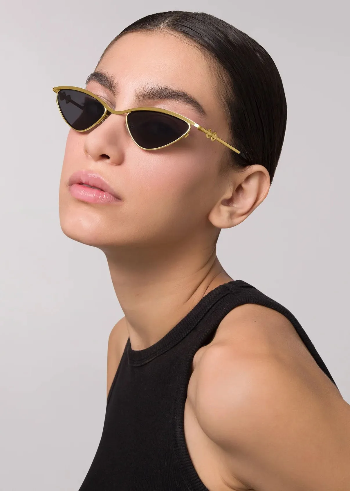 Karen Wazen Zoe Sunglasses - Gold sold by Frankie Shop product image thumbnail 4