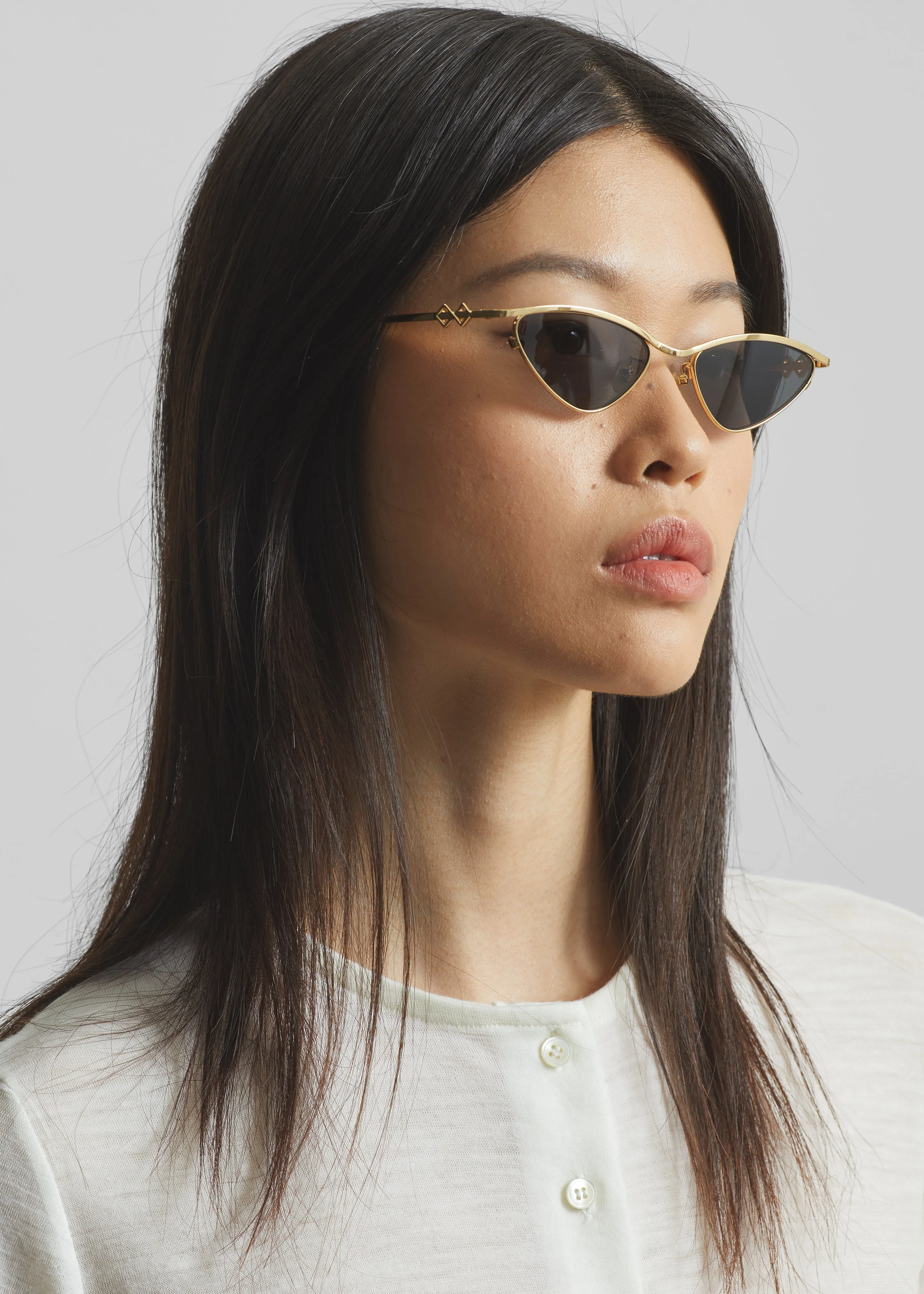 Karen Wazen Zoe Sunglasses - Gold sold by Frankie Shop product image thumbnail 2