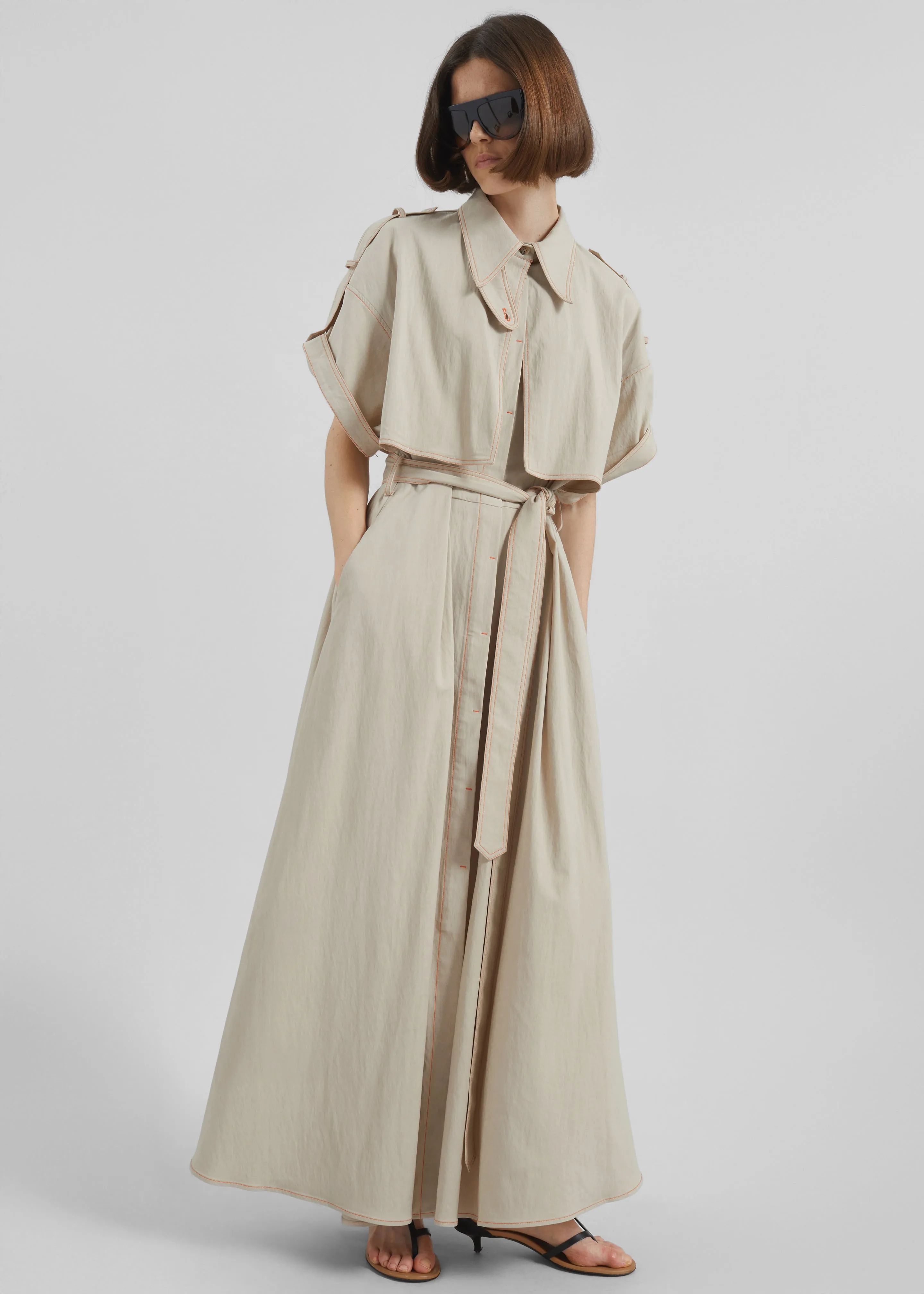 Everset Trench Dress - Beige sold by Frankie Shop product image thumbnail 3