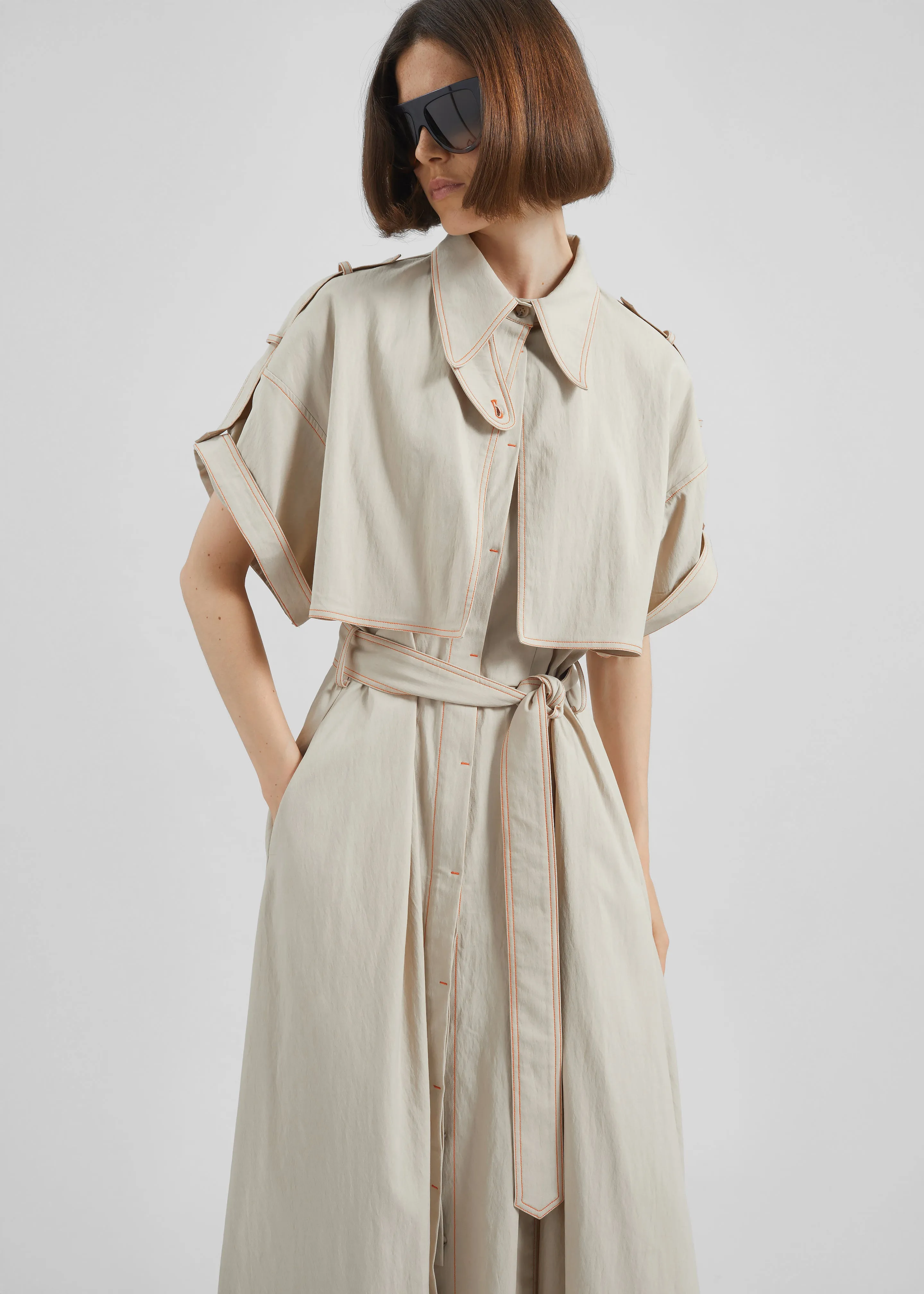 Everset Trench Dress - Beige sold by Frankie Shop product image thumbnail 4