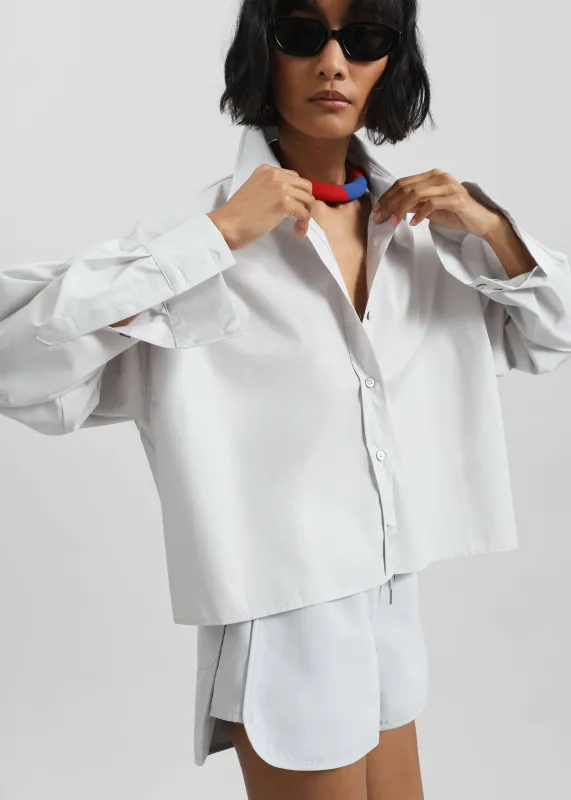 Kersey Boxy Shirt - Light Grey sold by Frankie Shop