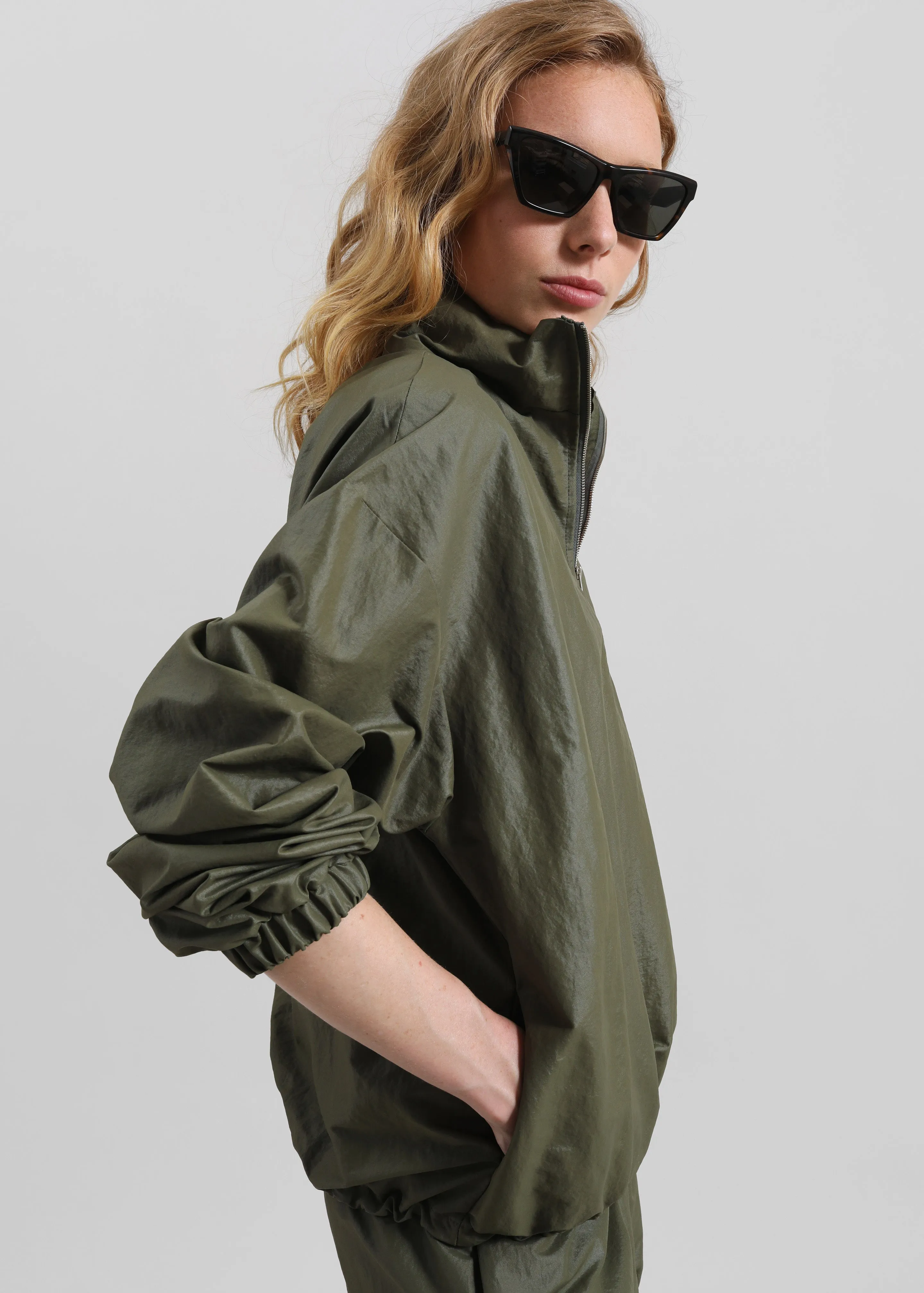 Majvik Windbreaker Anorak - Olive sold by Frankie Shop product image thumbnail 4
