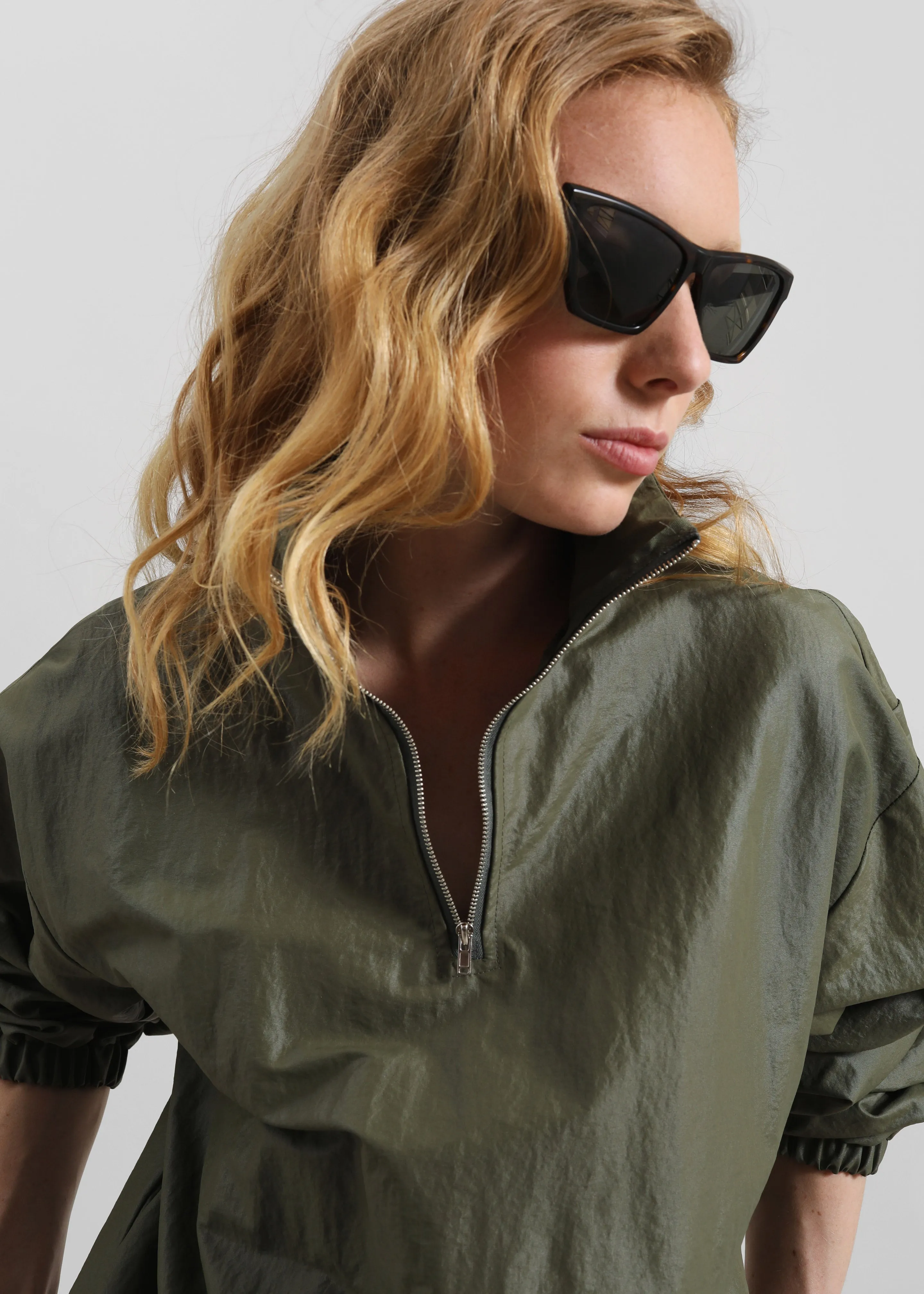 Majvik Windbreaker Anorak - Olive sold by Frankie Shop product image thumbnail 3