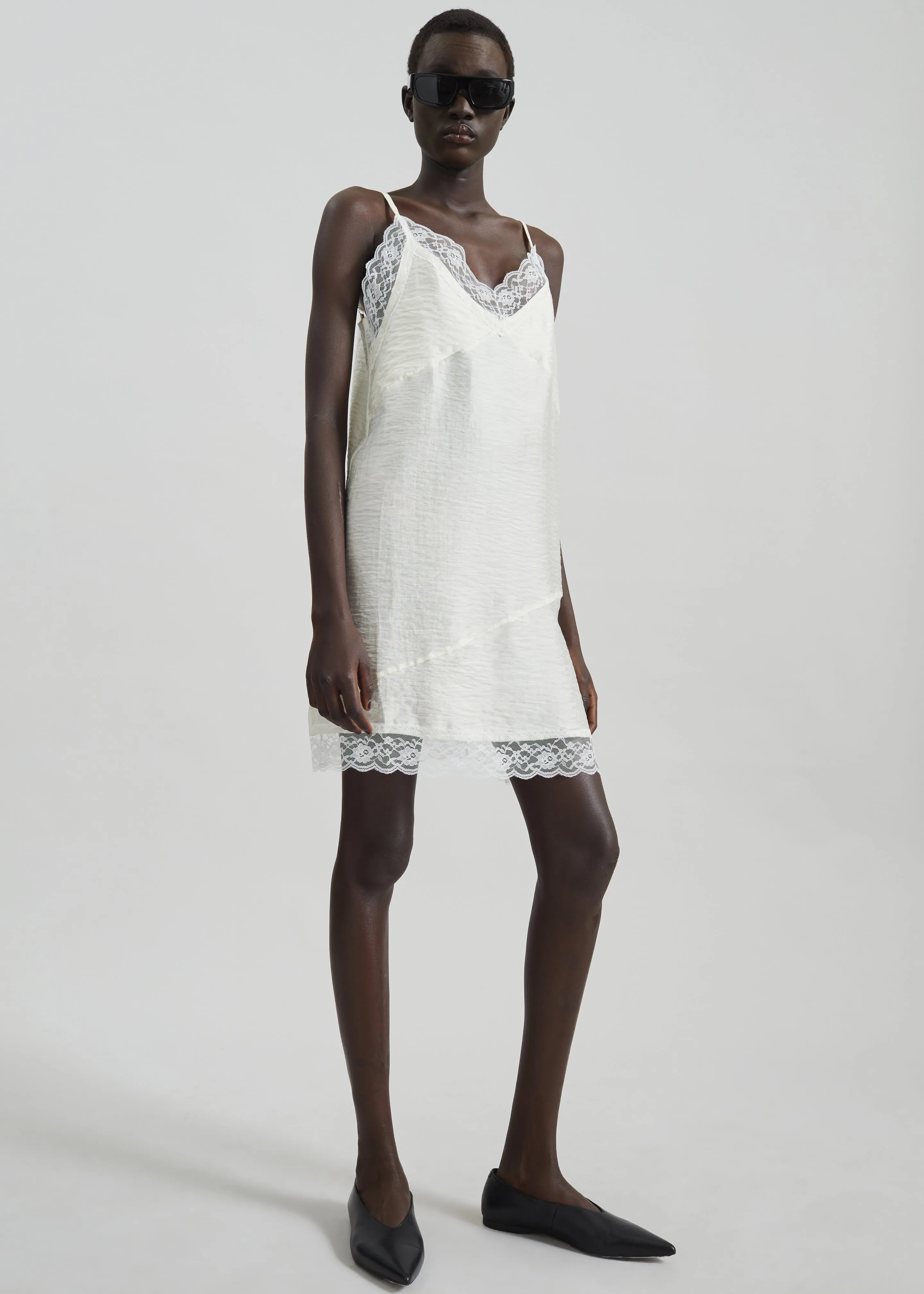 Elvina Lace Trim Slip Dress - Cream sold by Frankie Shop product image thumbnail 2