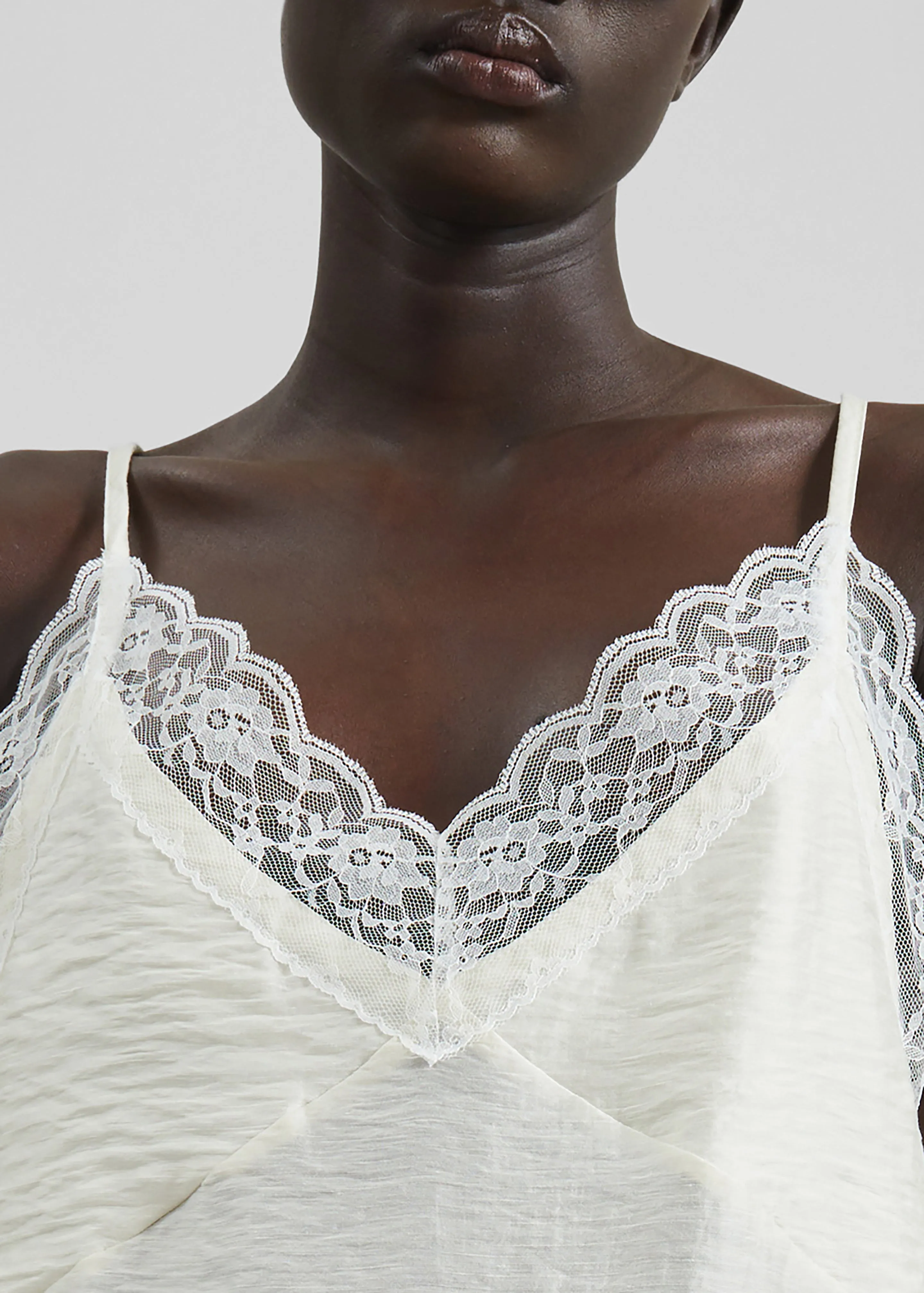 Elvina Lace Trim Slip Dress - Cream sold by Frankie Shop product image thumbnail 5