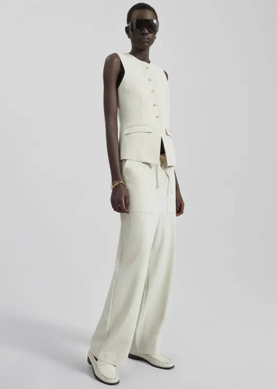 Ronne Straight Trousers - Cream sold by Frankie Shop