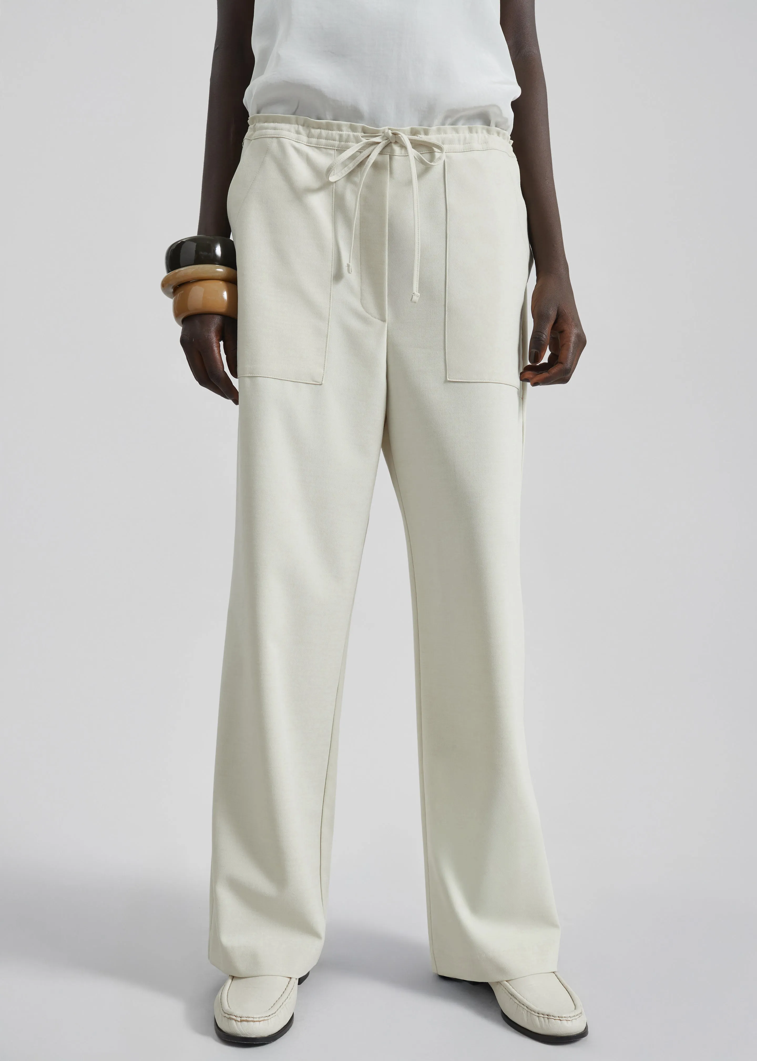 Ronne Straight Trousers - Cream sold by Frankie Shop product image thumbnail 2