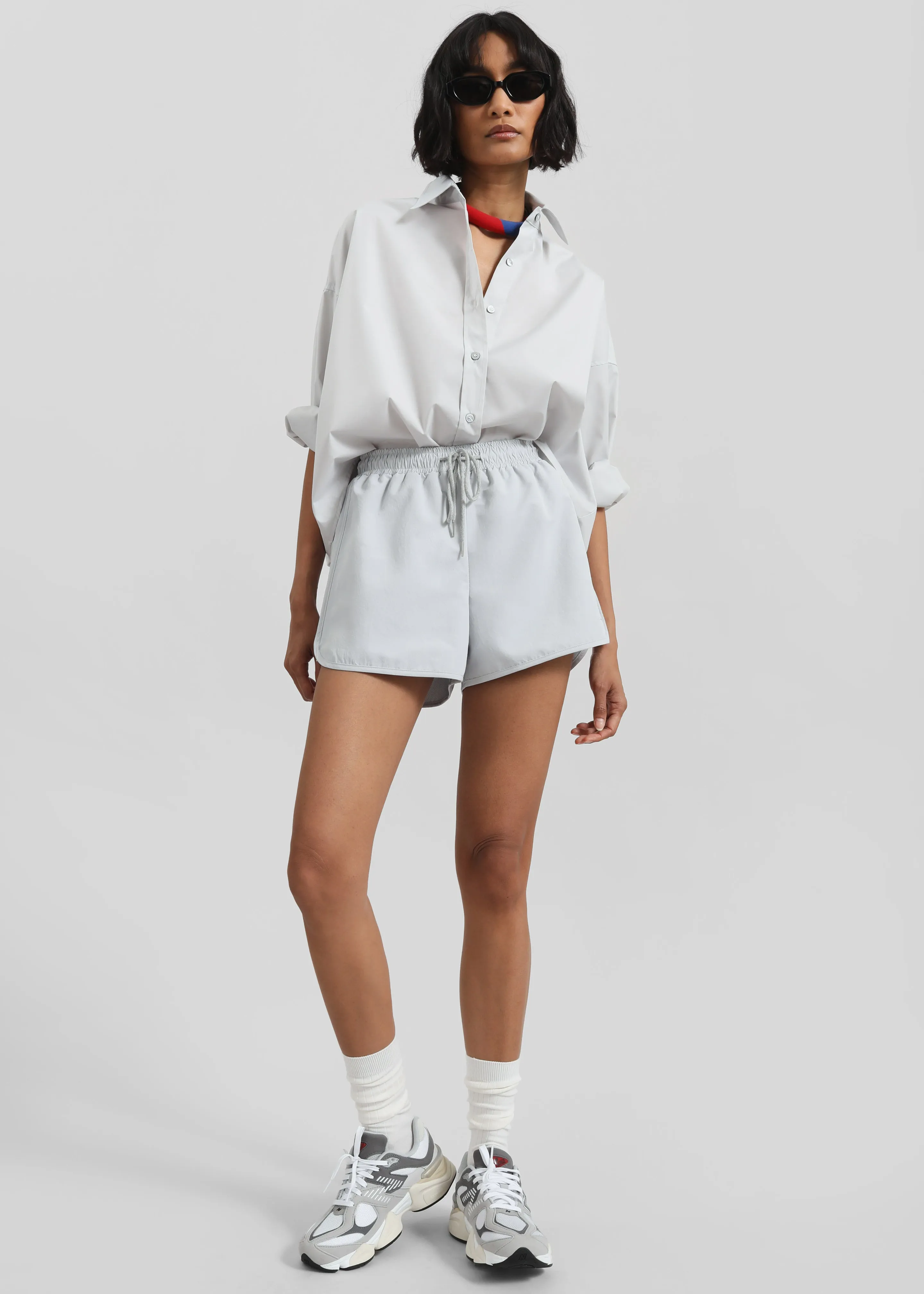 Delby Track Shorts - Dusty Blue sold by Frankie Shop product image thumbnail 4