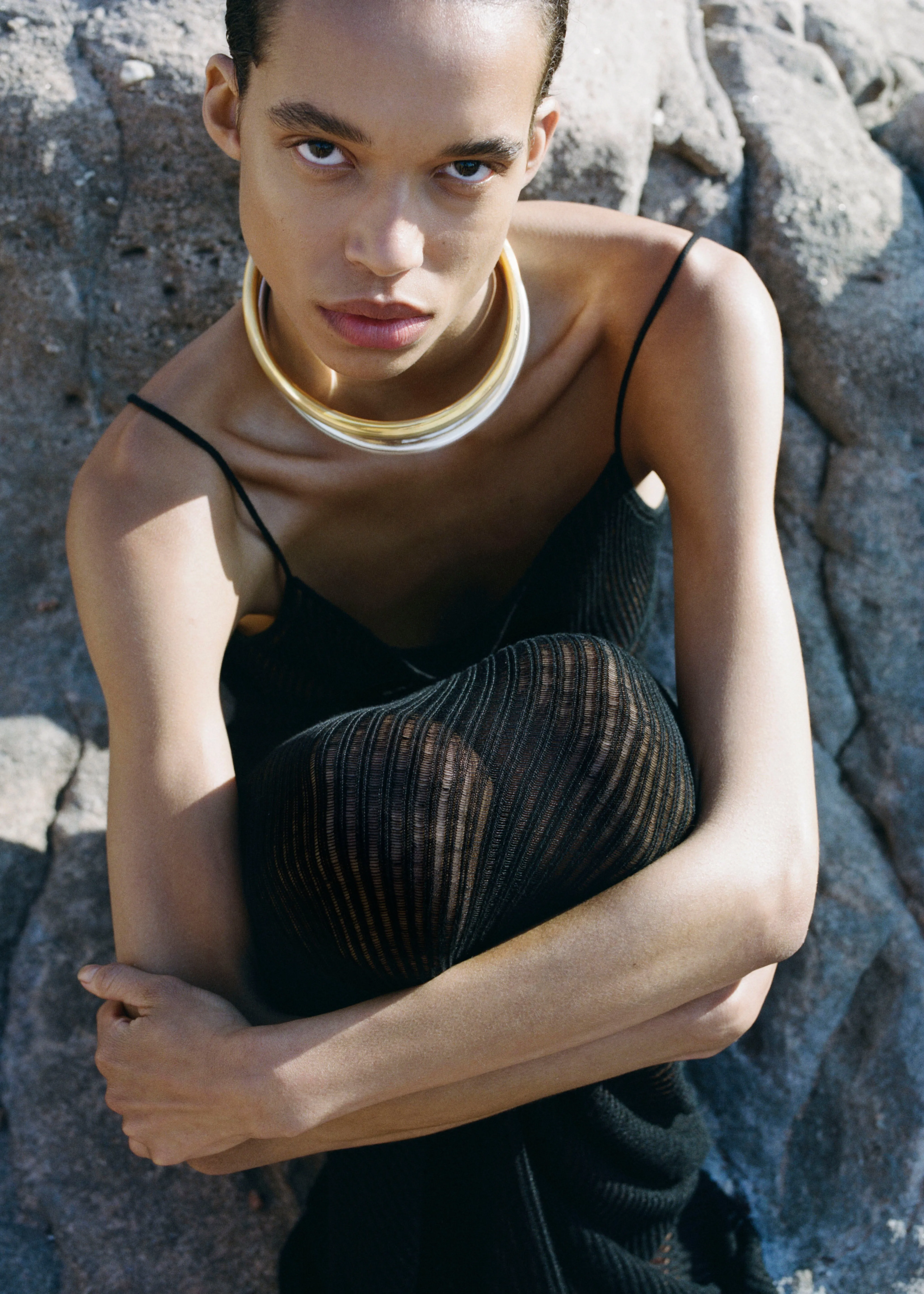 Completedworks Satin Neck Collar - Gold sold by Frankie Shop