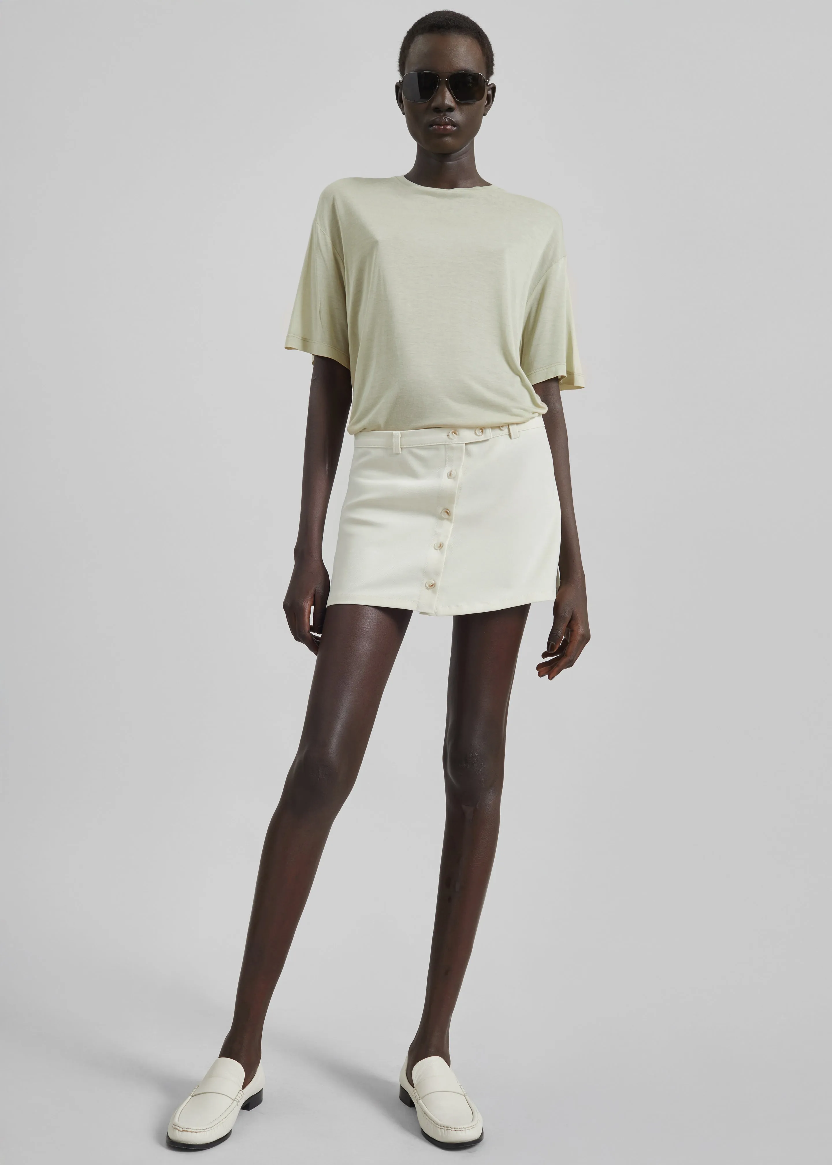 Ronne Mini Skirt - Cream sold by Frankie Shop product image thumbnail 3