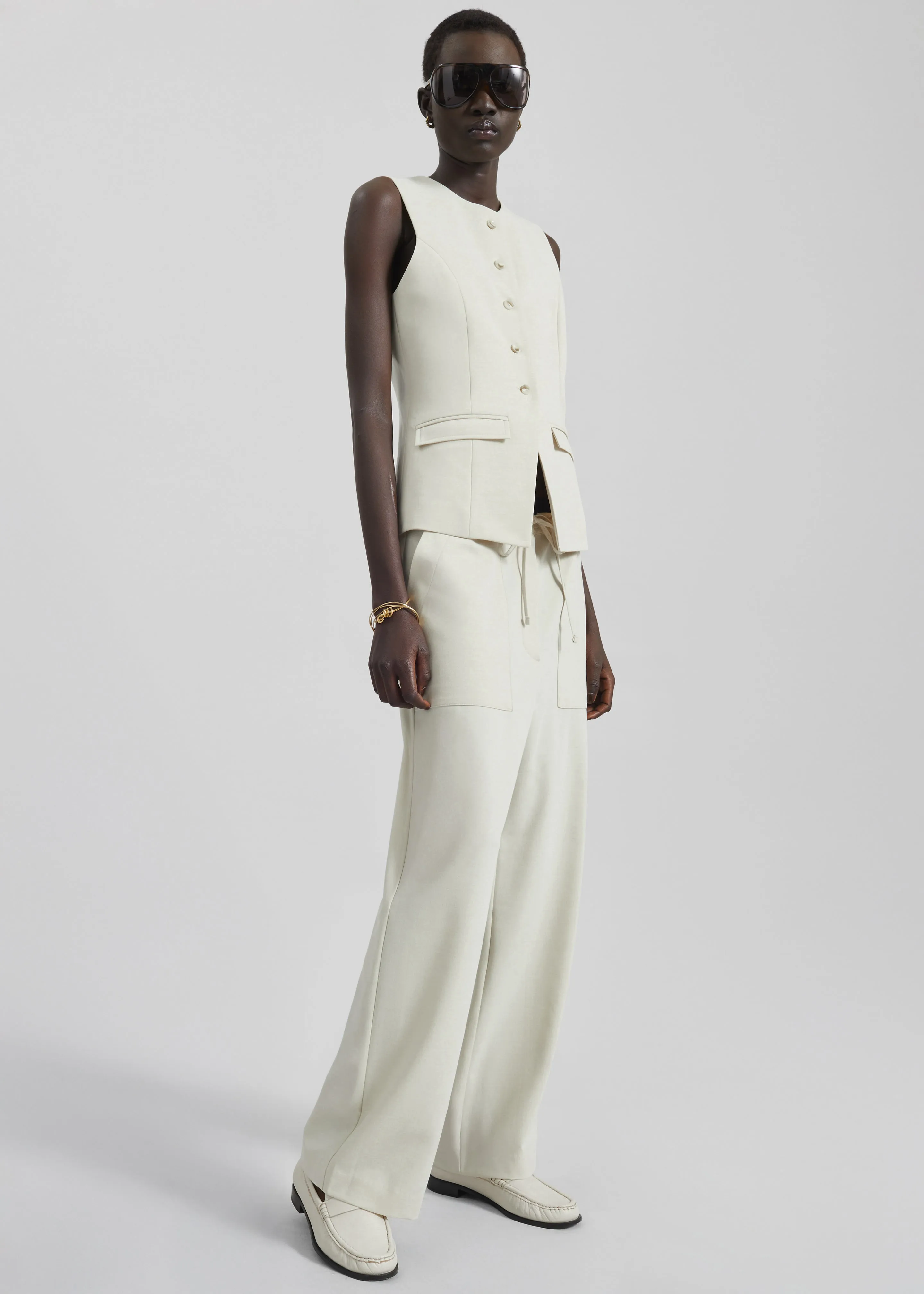 Ronne Vest - Cream sold by Frankie Shop product image thumbnail 4