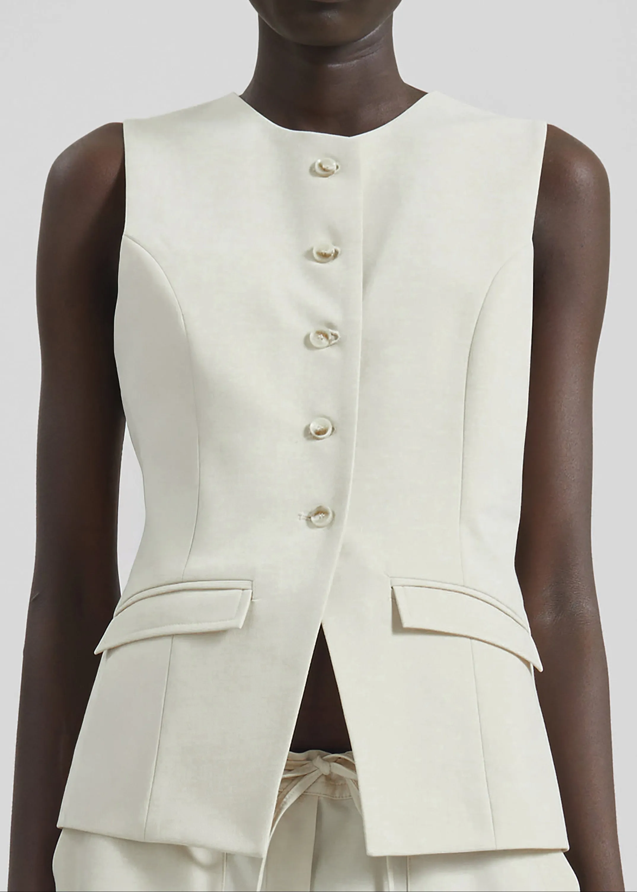 Ronne Vest - Cream sold by Frankie Shop product image thumbnail 5