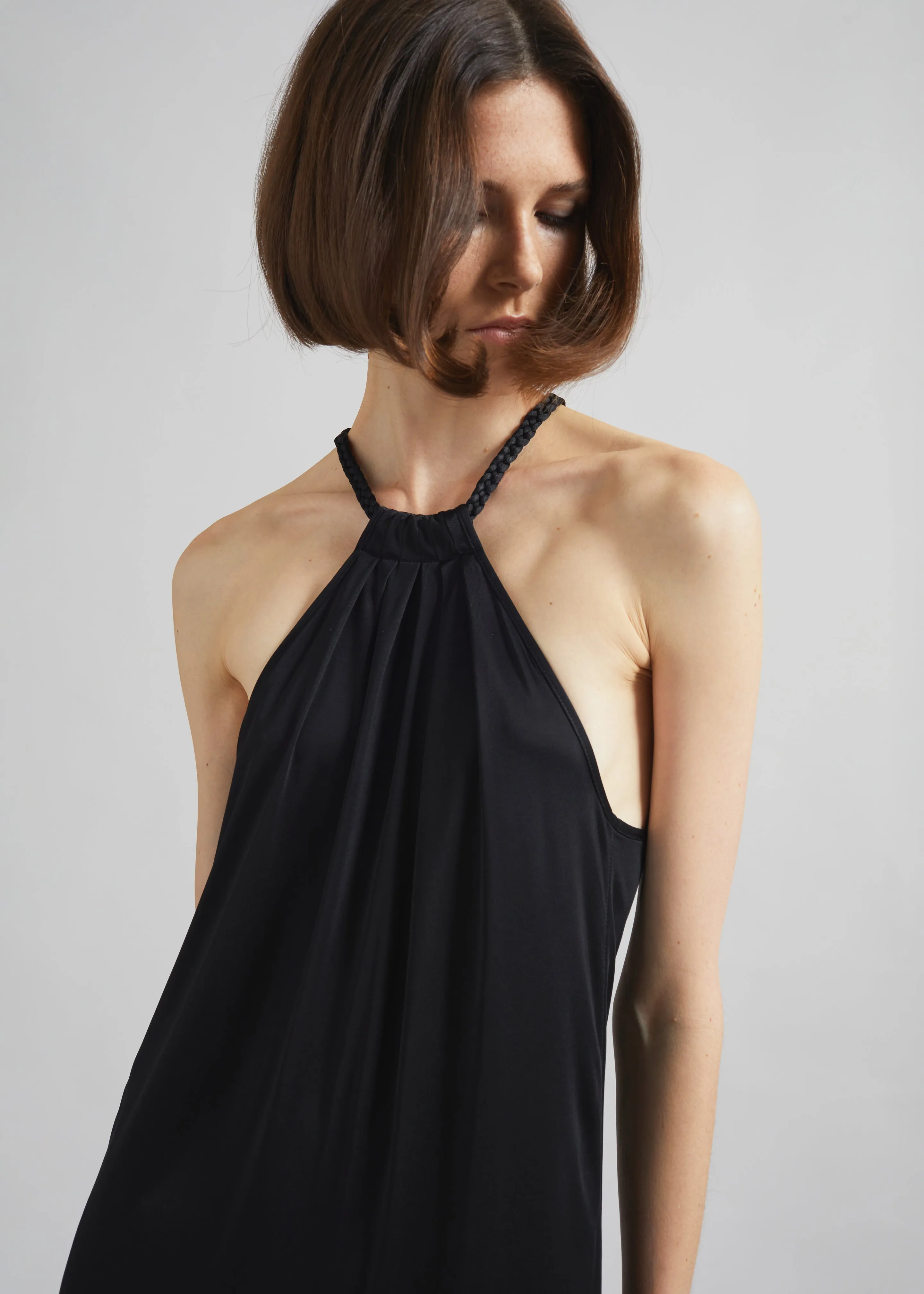Bevza Spikelet Neck Dress - Black sold by Frankie Shop product image thumbnail 4