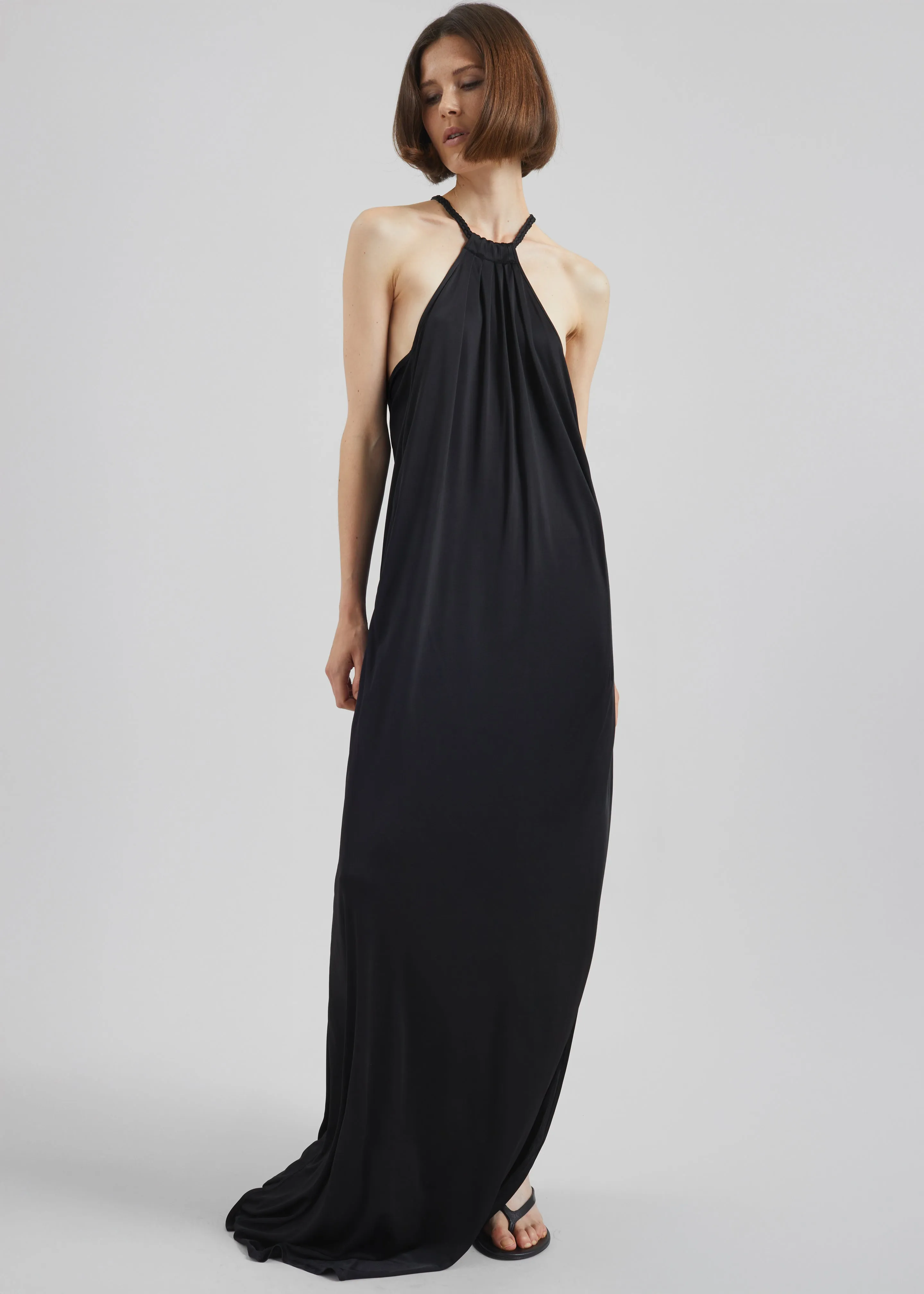 Bevza Spikelet Neck Dress - Black sold by Frankie Shop product image thumbnail 3